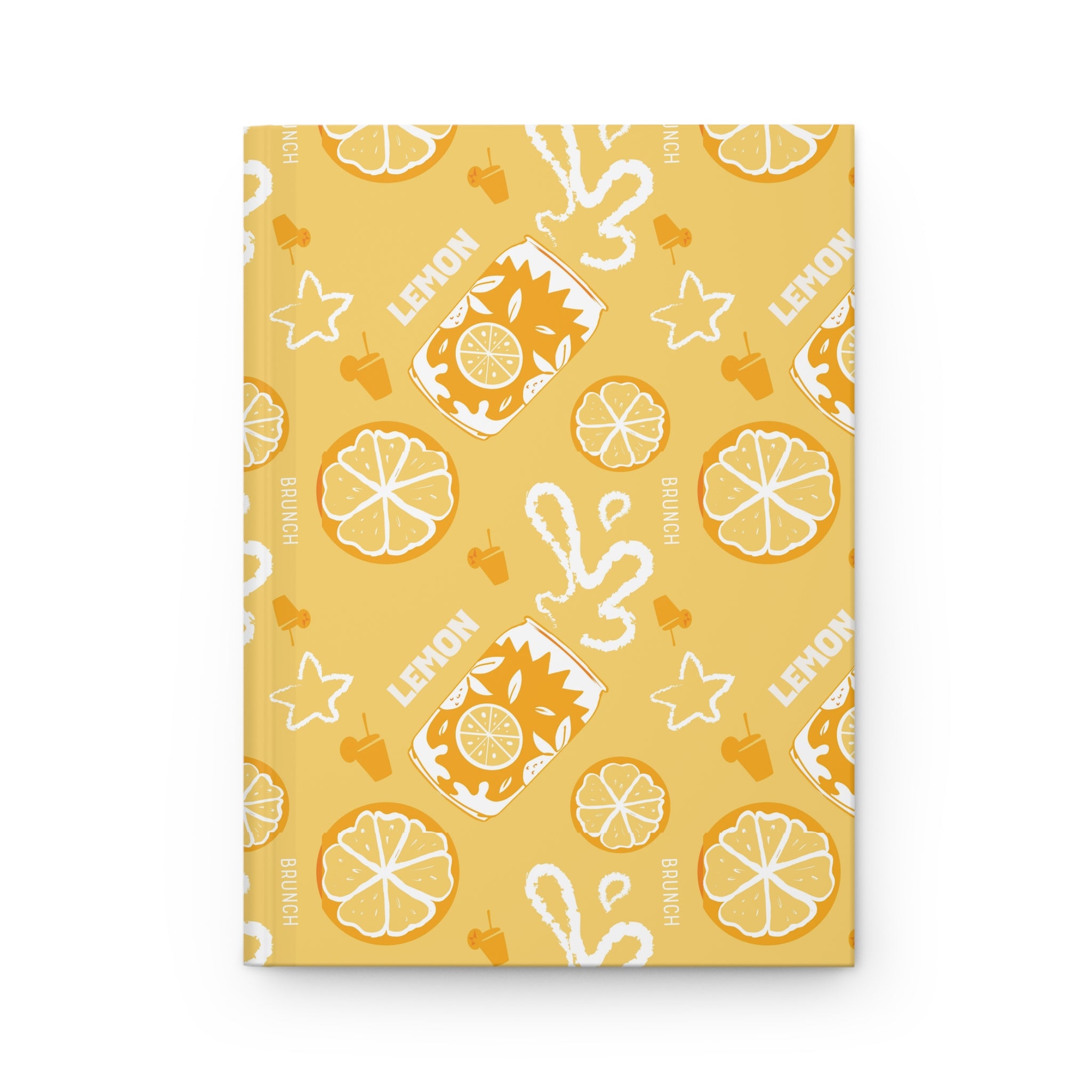 Lemon Fruit Brunch Hardcover Journal – Yellow Aperol Inspired Design