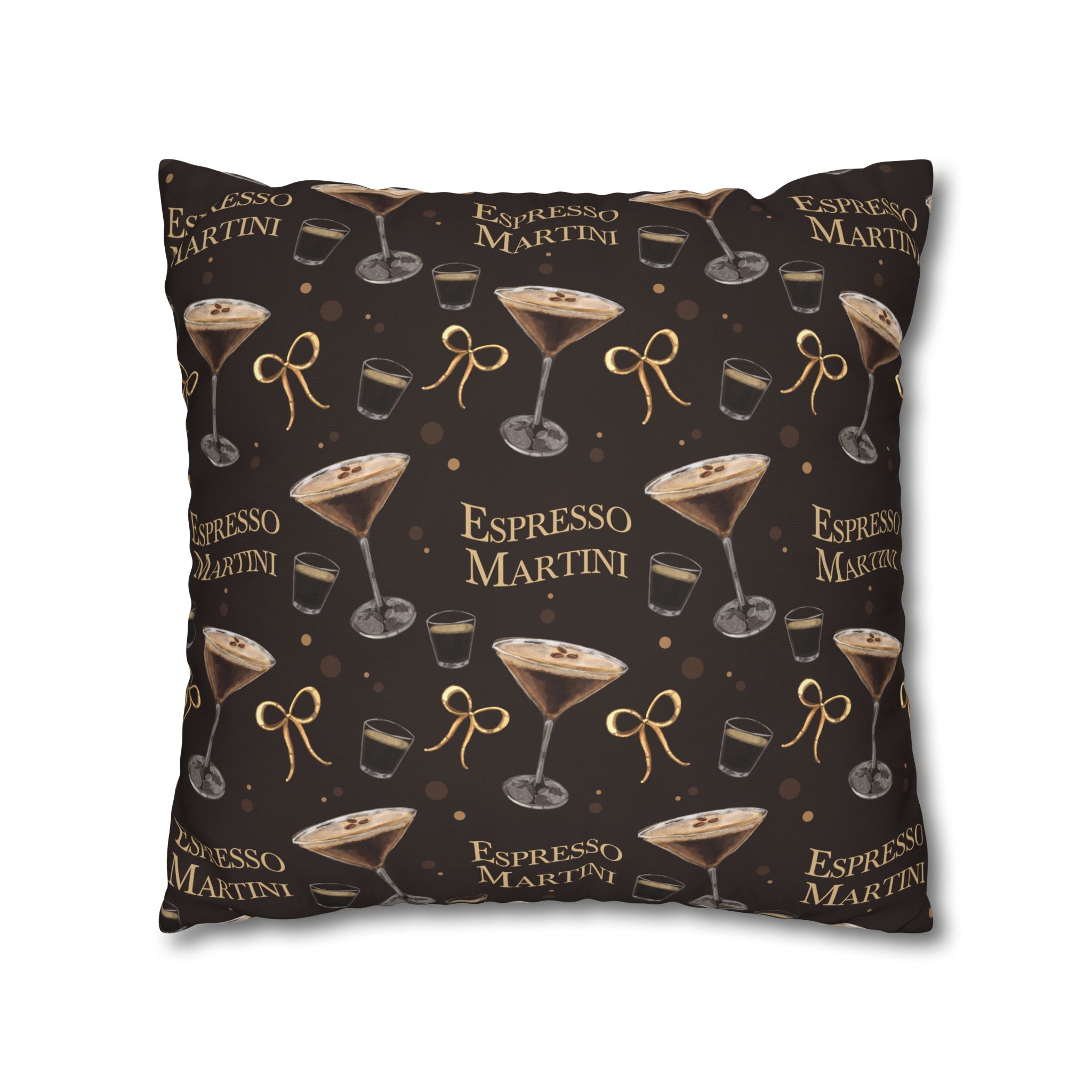 Espresso Martini Pillowcase — Dark Brown Espresso Collection Inspired Design