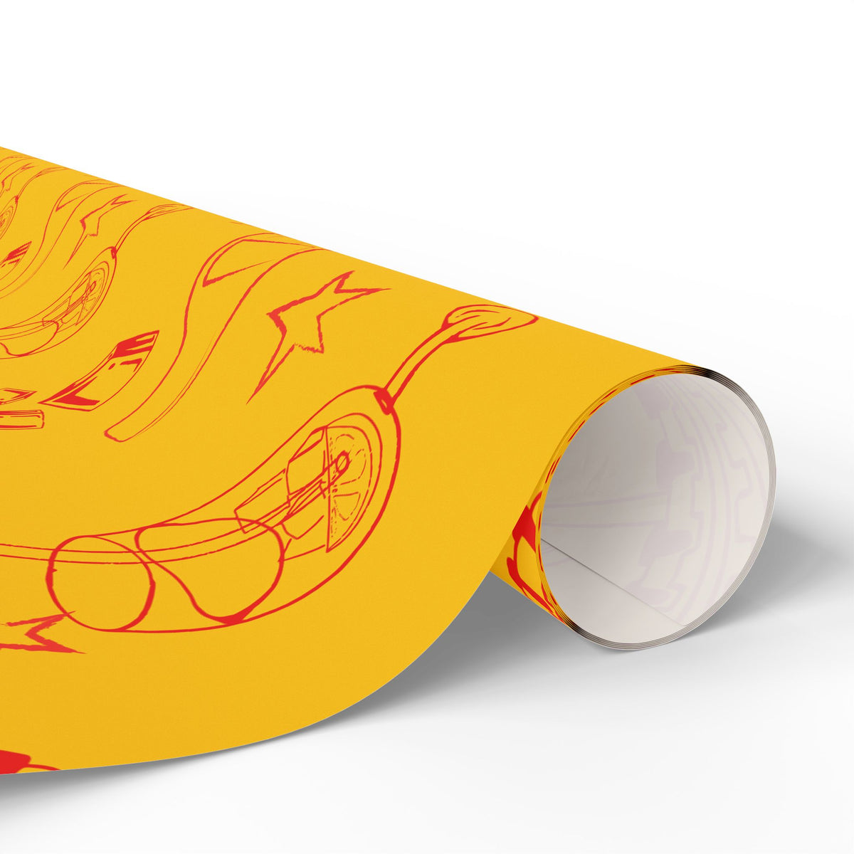 Aperol Brunch Peel Wrapping Paper Roll — Aperol Yellow Collection Inspired Design
