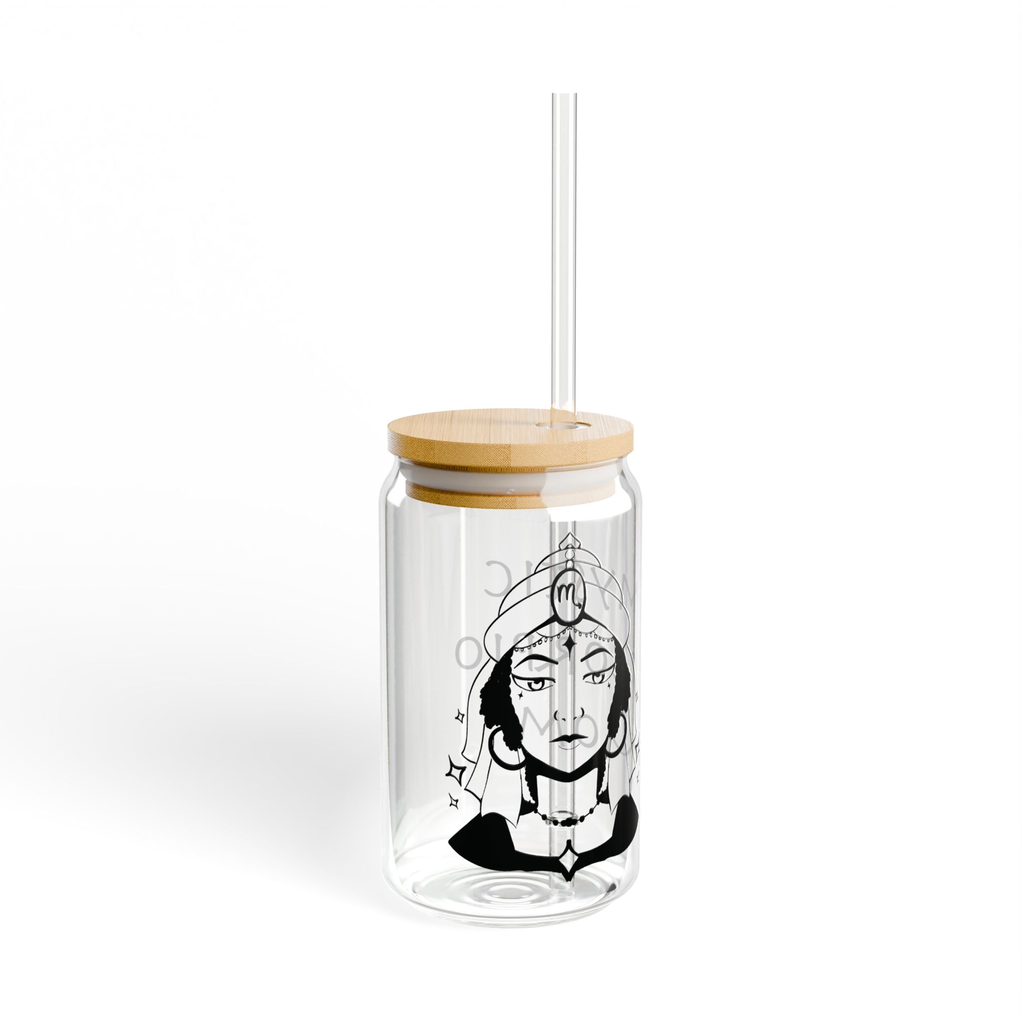 Scorpio Mom Gift – 16oz Zodiac Sipper Glass for Mom | Astrology Glass Cup