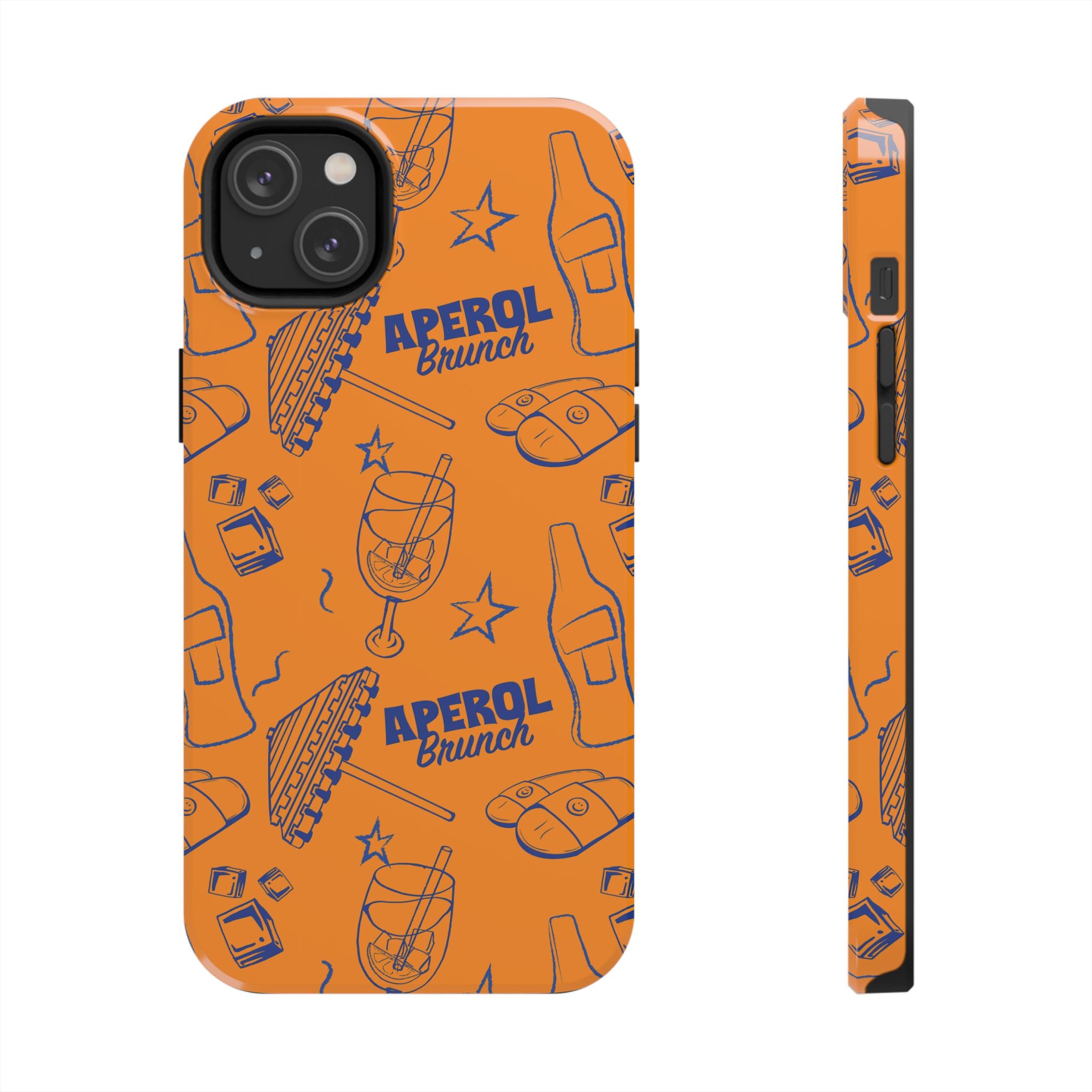 Aperol Brunch Tough Phone Case — Orange Cocktail Pattern