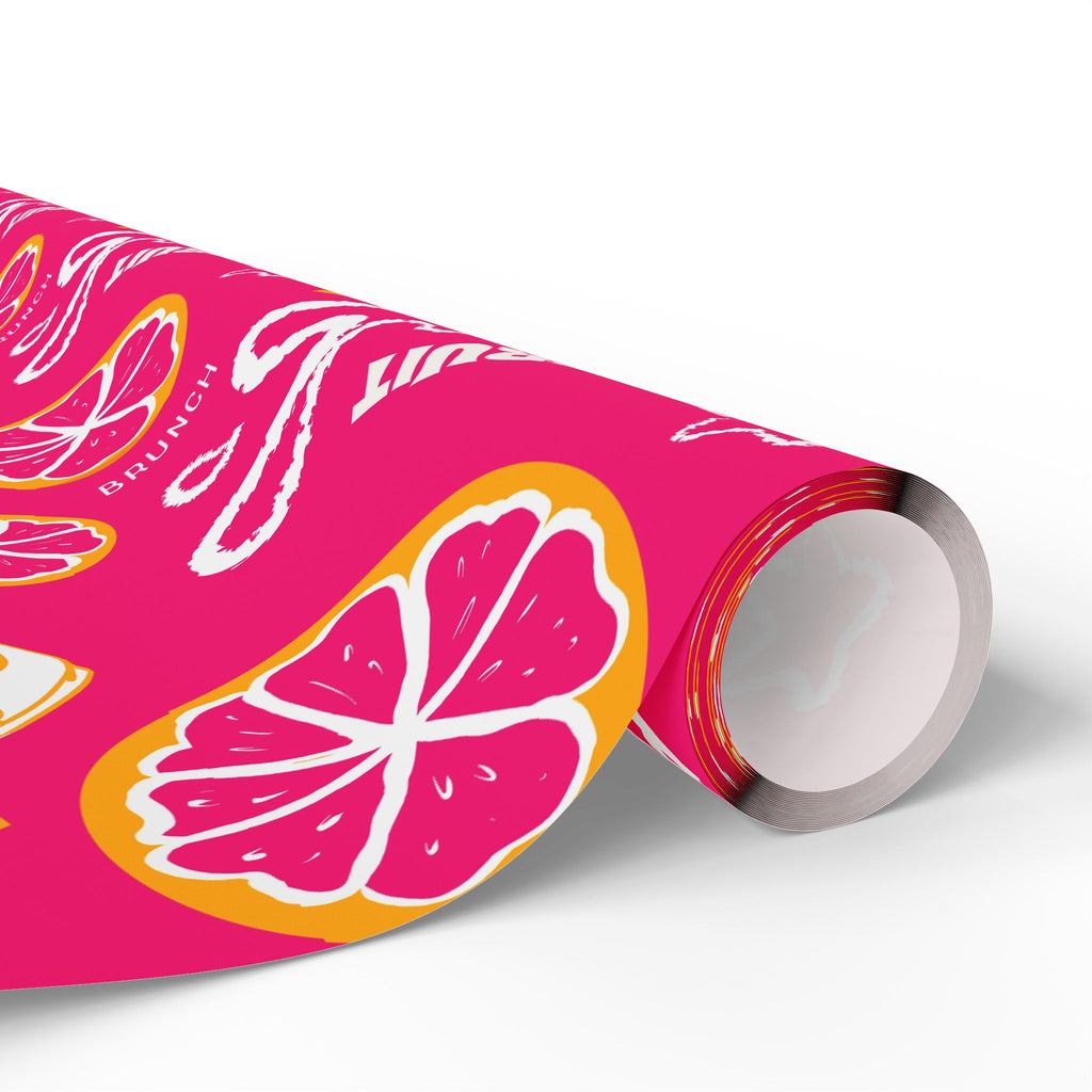 Grapefruit Fruit Brunch Peel Wrapping Paper Roll — Pink Grapefruit Brunch Collection Inspired Design
