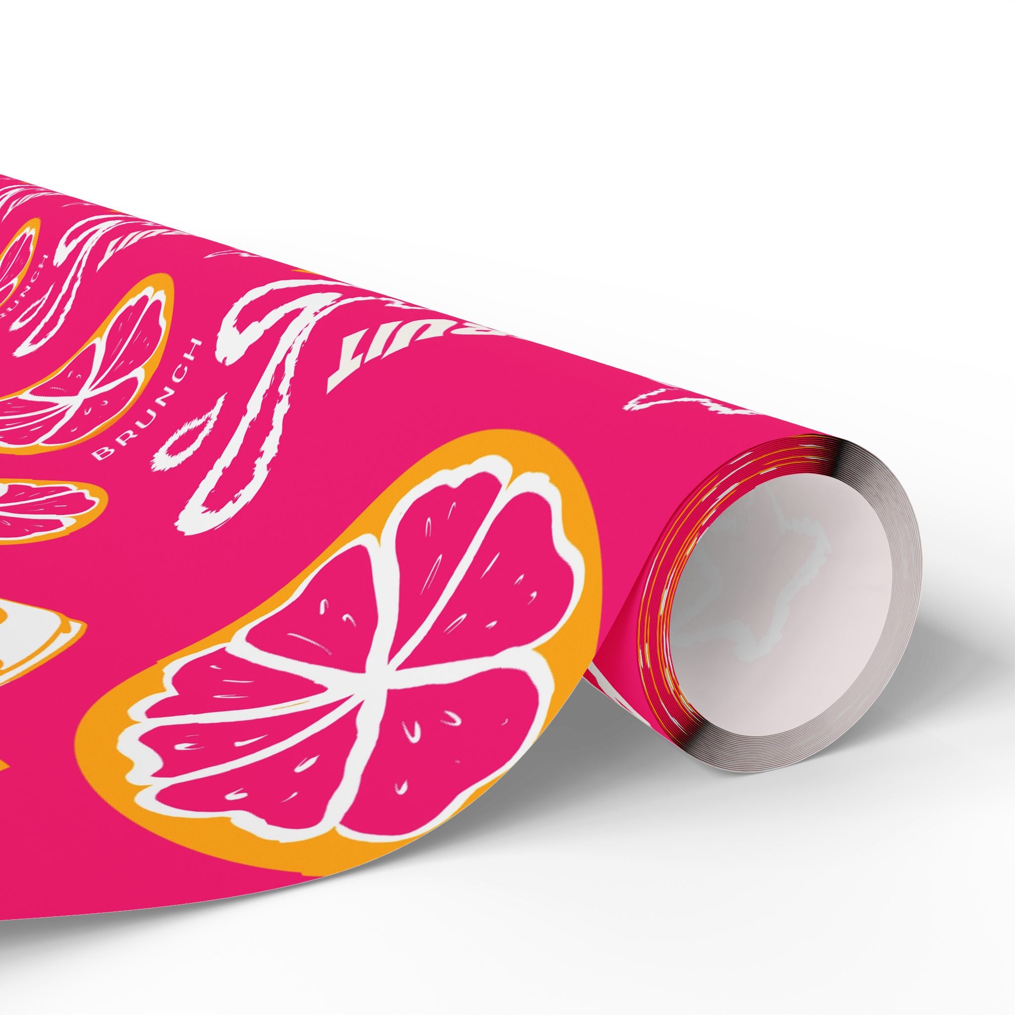 Grapefruit Fruit Brunch Peel Wrapping Paper Roll — Pink Grapefruit Brunch Collection Inspired Design