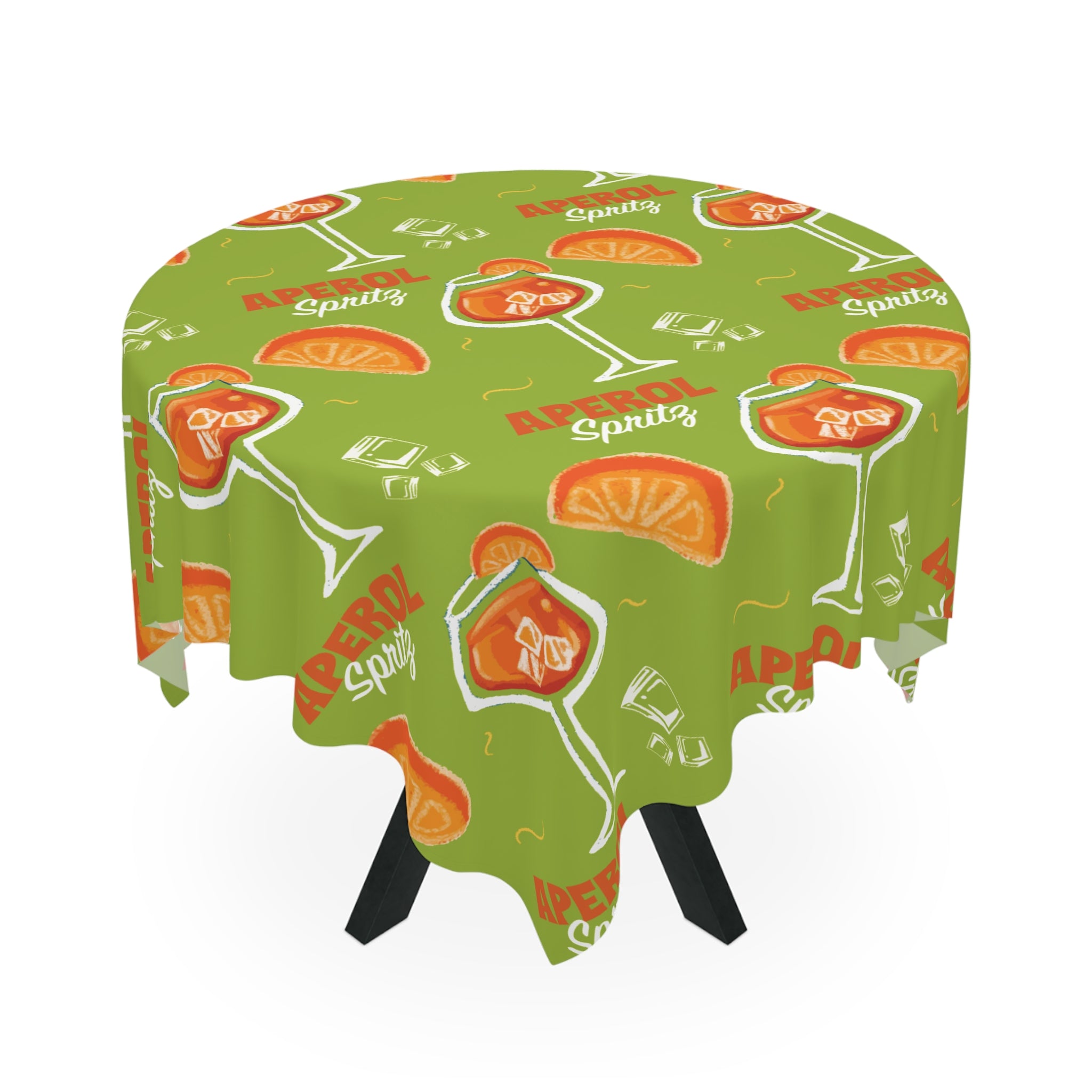 Aperol Spritz Tablecloth — Green Spritz Collection Inspired Design