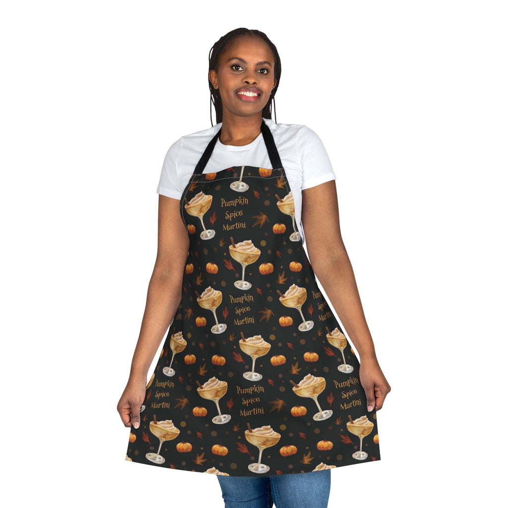 Pumpkin Spice Martini Apron — Black Pumpkin Collection Inspired Design