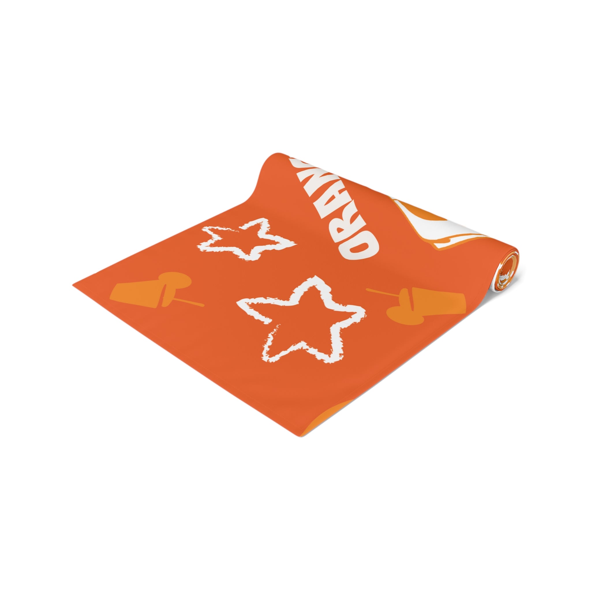 Orange Citrus Pattern Table Runner – Citrus Summer Table Decor