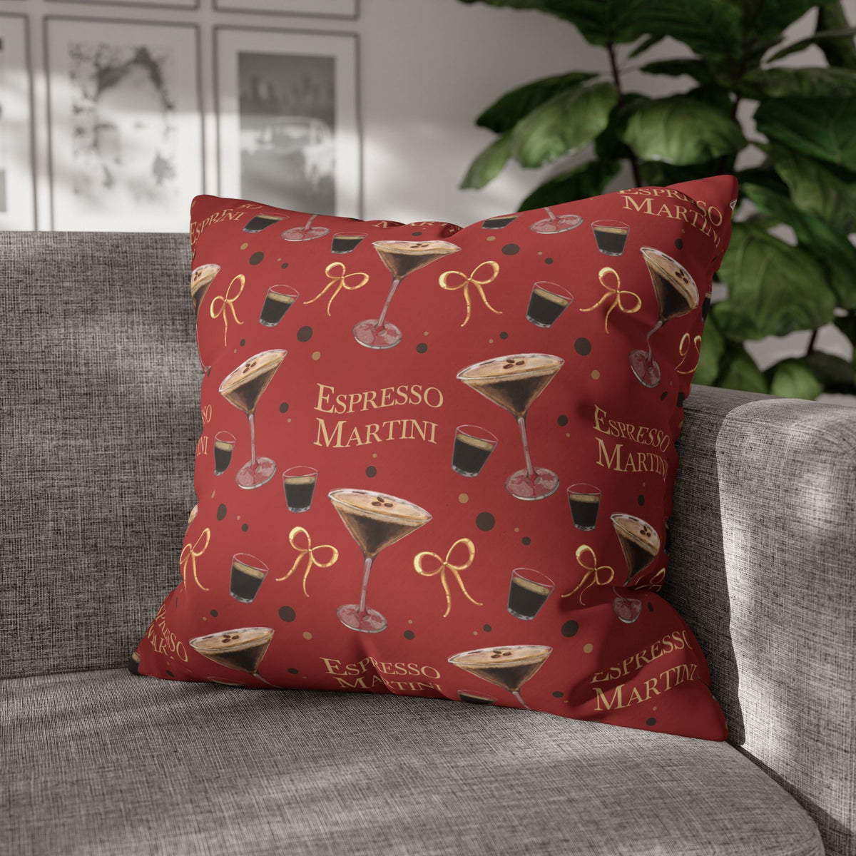 Espresso Martini Pillowcase — Red Espresso Collection Inspired Design