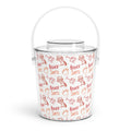 Brunch Spritz Ice Bucket with Tongs — White Brunch Collection Inspired Design