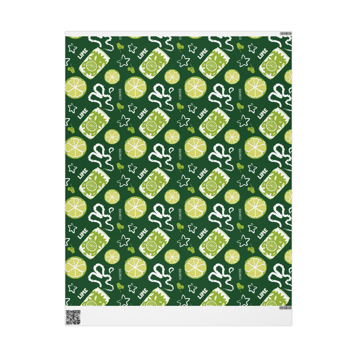 Lime Fruit Brunch Peel Wrapping Paper Roll — Lime Brunch Collection Inspired Design