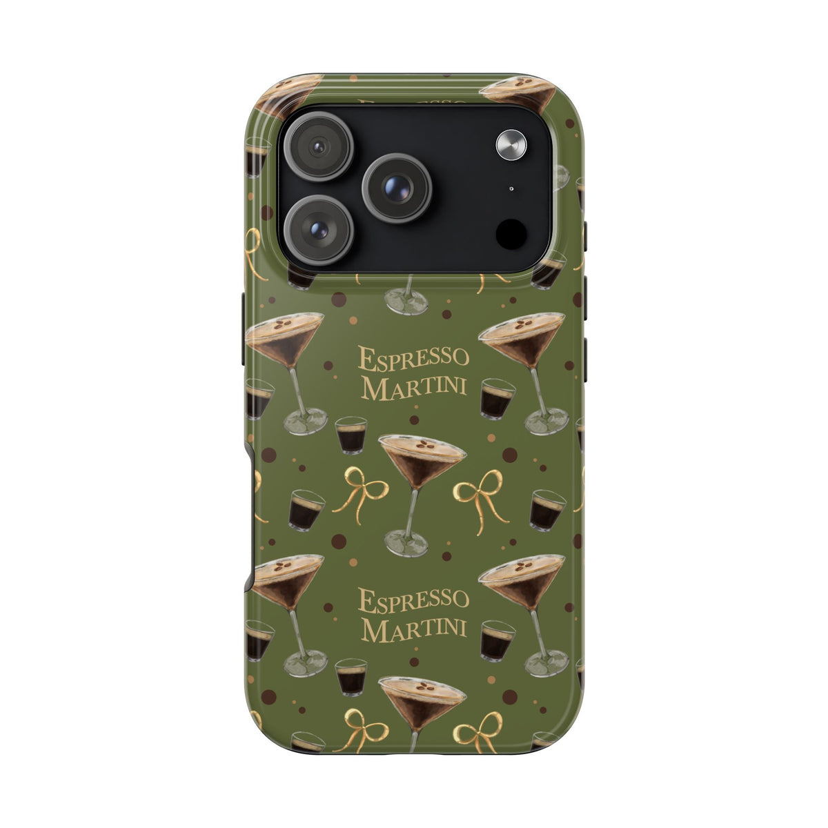 Espresso Martini Tough Phone Case — Olive Green Espresso Collection Inspired Design