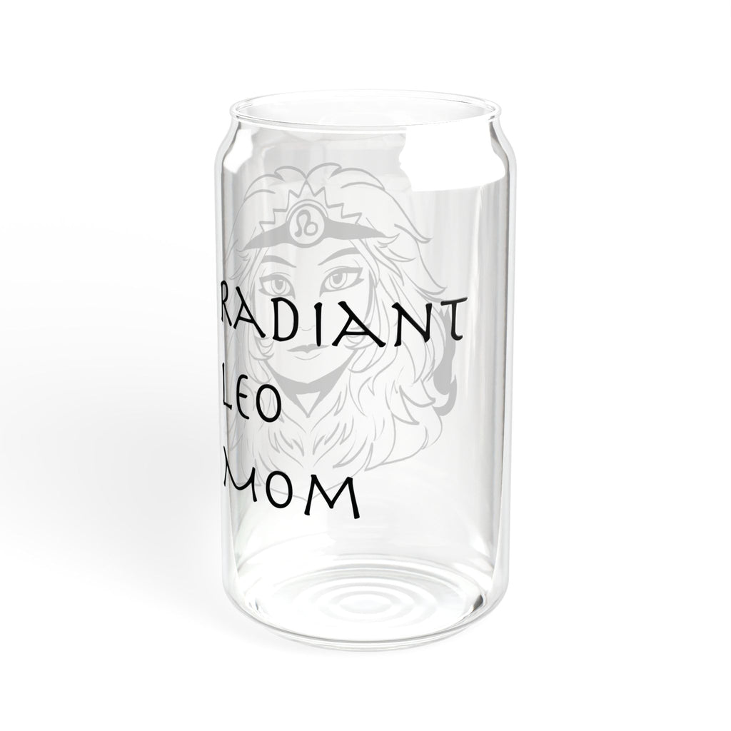 Leo Mom Gift – 16oz Zodiac Sipper Glass for Mom | Astrology Glass Cup