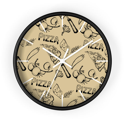 10" Retro Pizza Slice Wall Clock - Italian Kitchen Decor