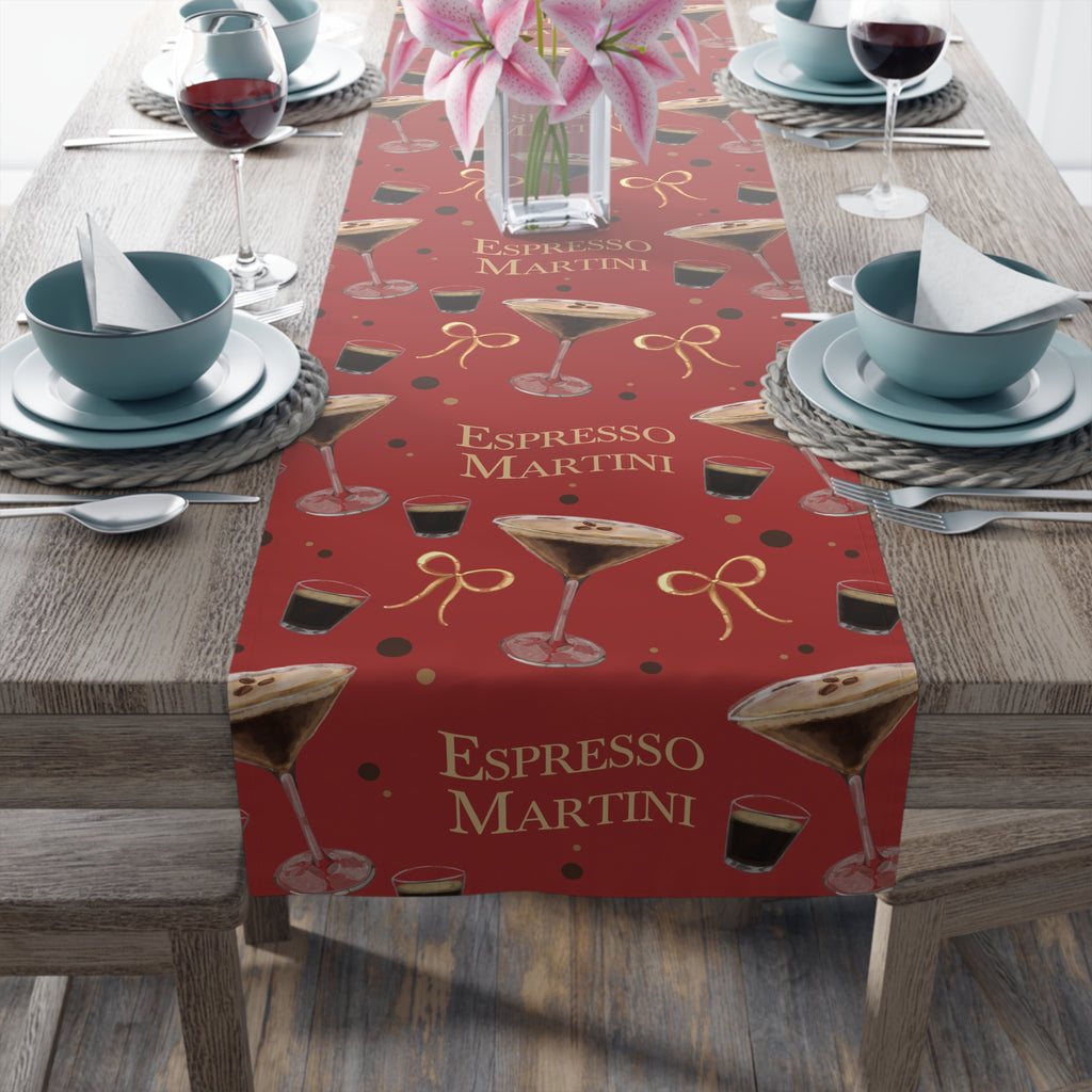 Espresso Martini Table Runner — Red Espresso Collection Inspired Design