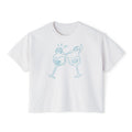 Drinks Cheers Women's Boxy Tee – Turquoise Aperol Inspired Design
