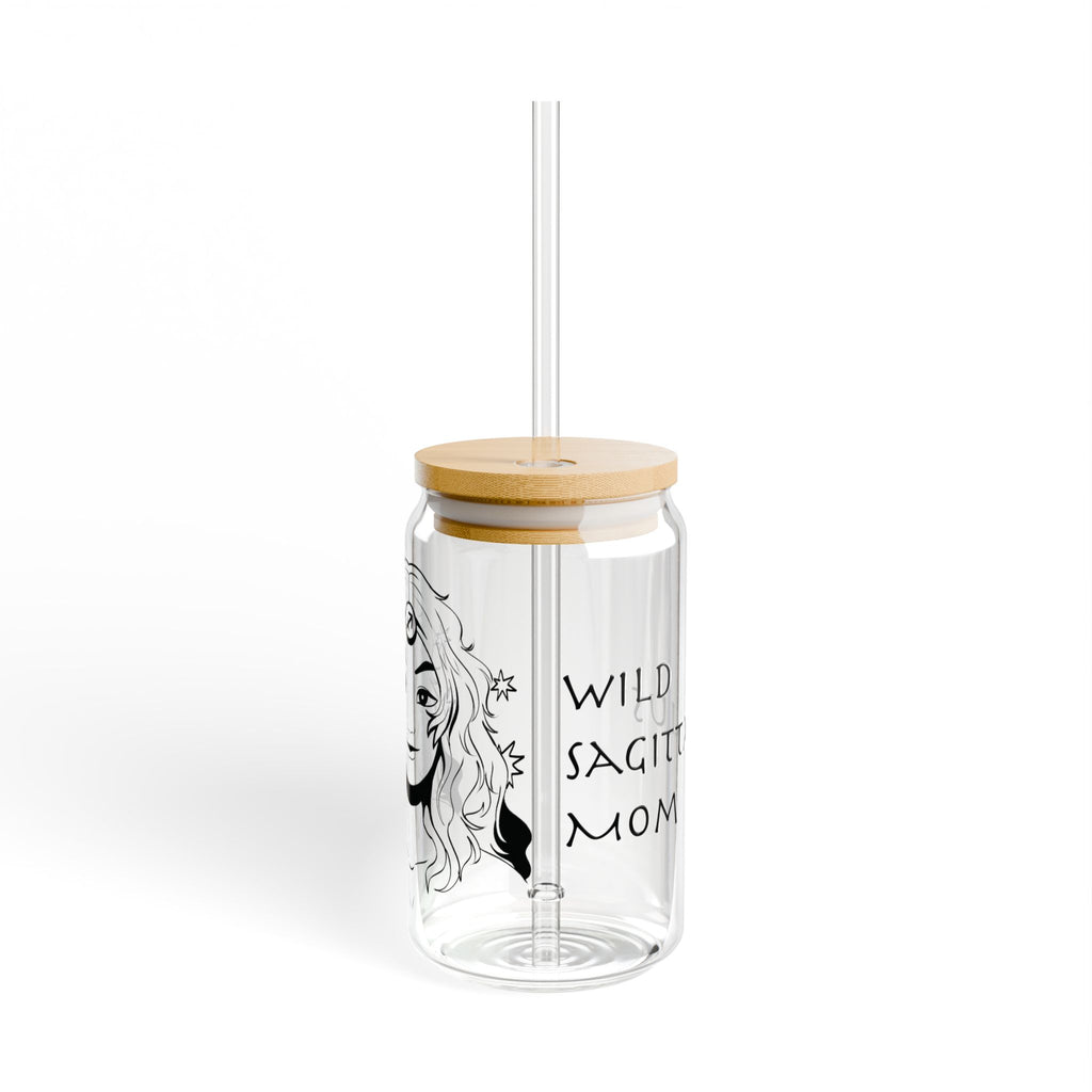 Sagittarius Mom Glass Cup – 16oz Zodiac Gift for Mom | Astrology Drinkware