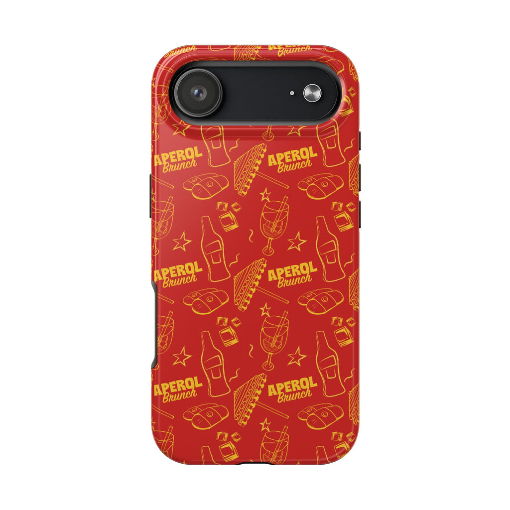 Red Aperol Brunch Tough Phone Case — Citrus Cocktail Protective Cover