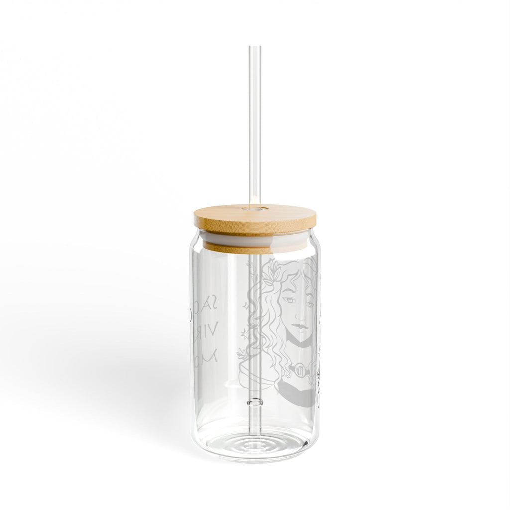 Virgo Mom Gift – Zodiac 16oz Glass Cup for Mom | Astrology Sipper Glass