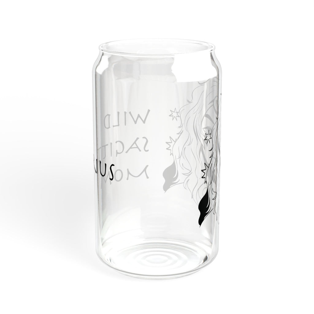 Sagittarius Mom Glass Cup – 16oz Zodiac Gift for Mom | Astrology Drinkware