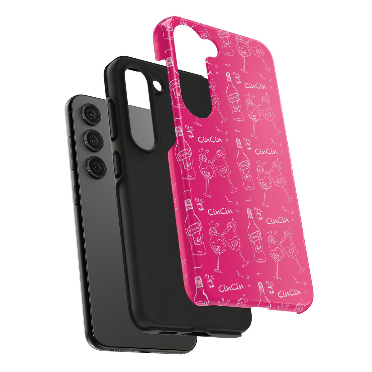 Cin Cin Spritz Tough Phone Case — Magenta Citrus Cocktail Pattern