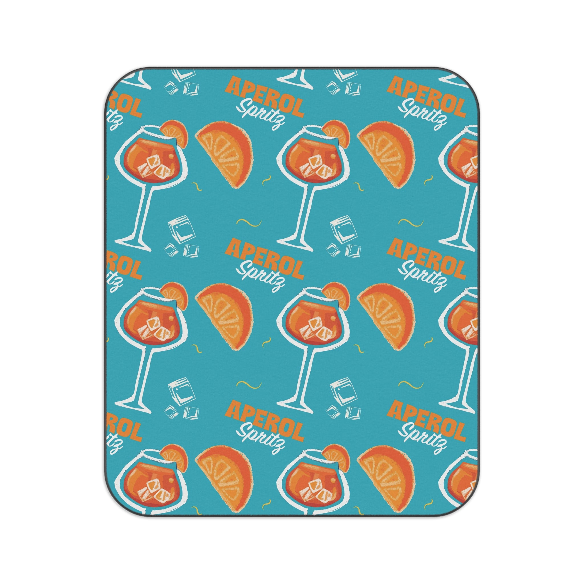 Aperol Spritz Picnic Blanket — Turquoise Aperol Inspired Design