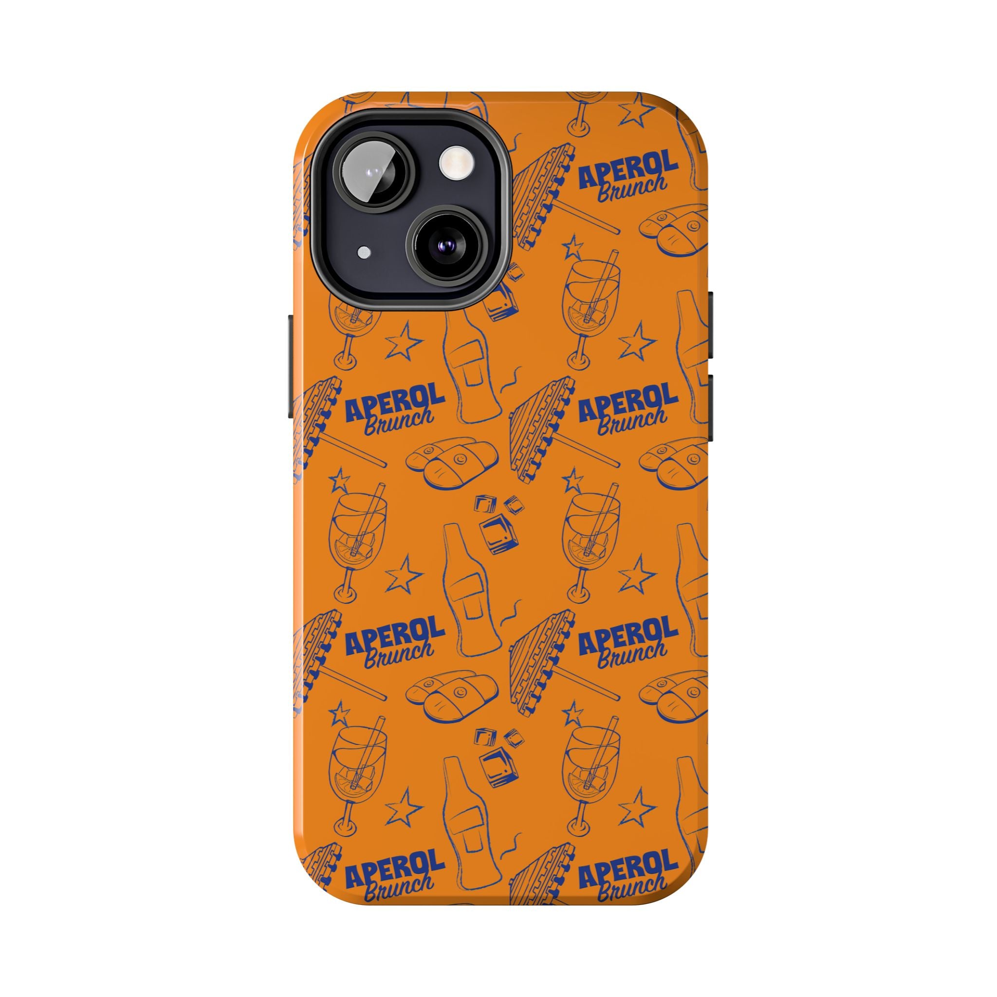 Aperol Brunch Collection Tough Phone Case — Orange and Blue Aperol Inspired Design