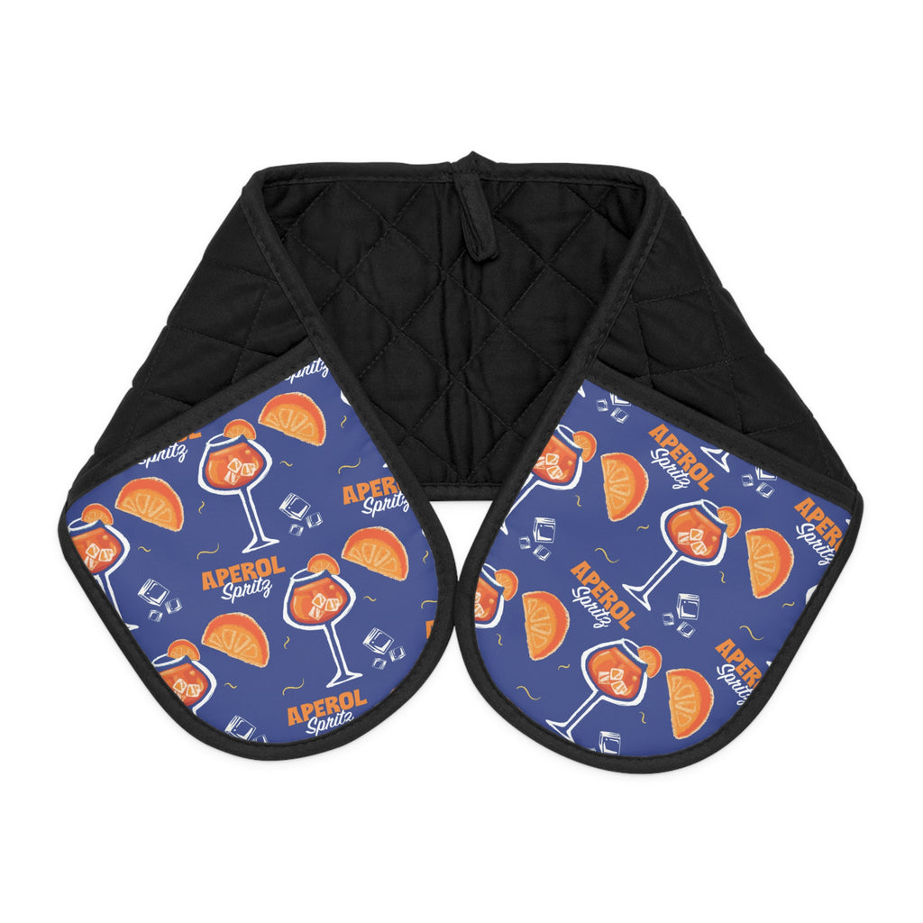 Aperol Spritz Double Oven Mitts — Blue Spritz Collection Inspired Design