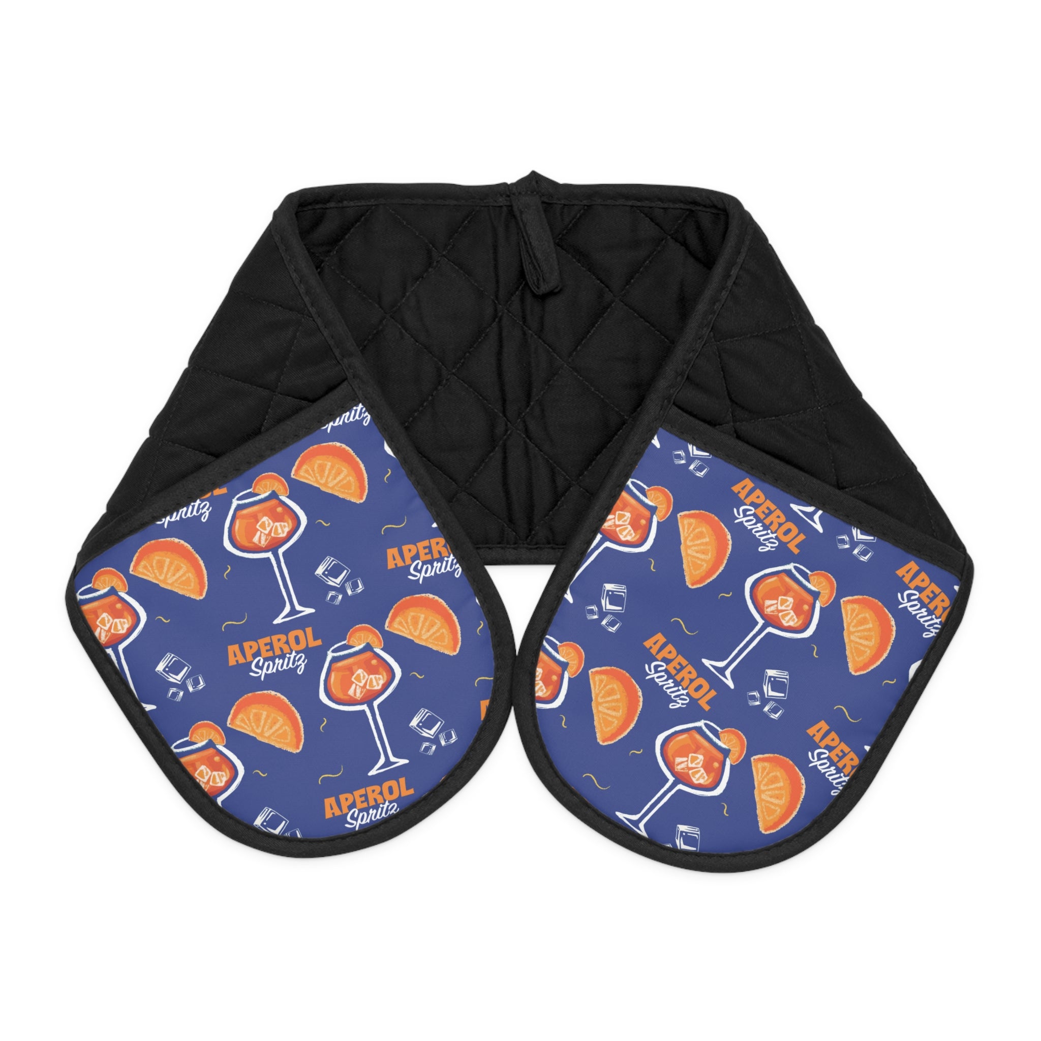 Aperol Spritz Double Oven Mitts — Blue Spritz Collection Inspired Design
