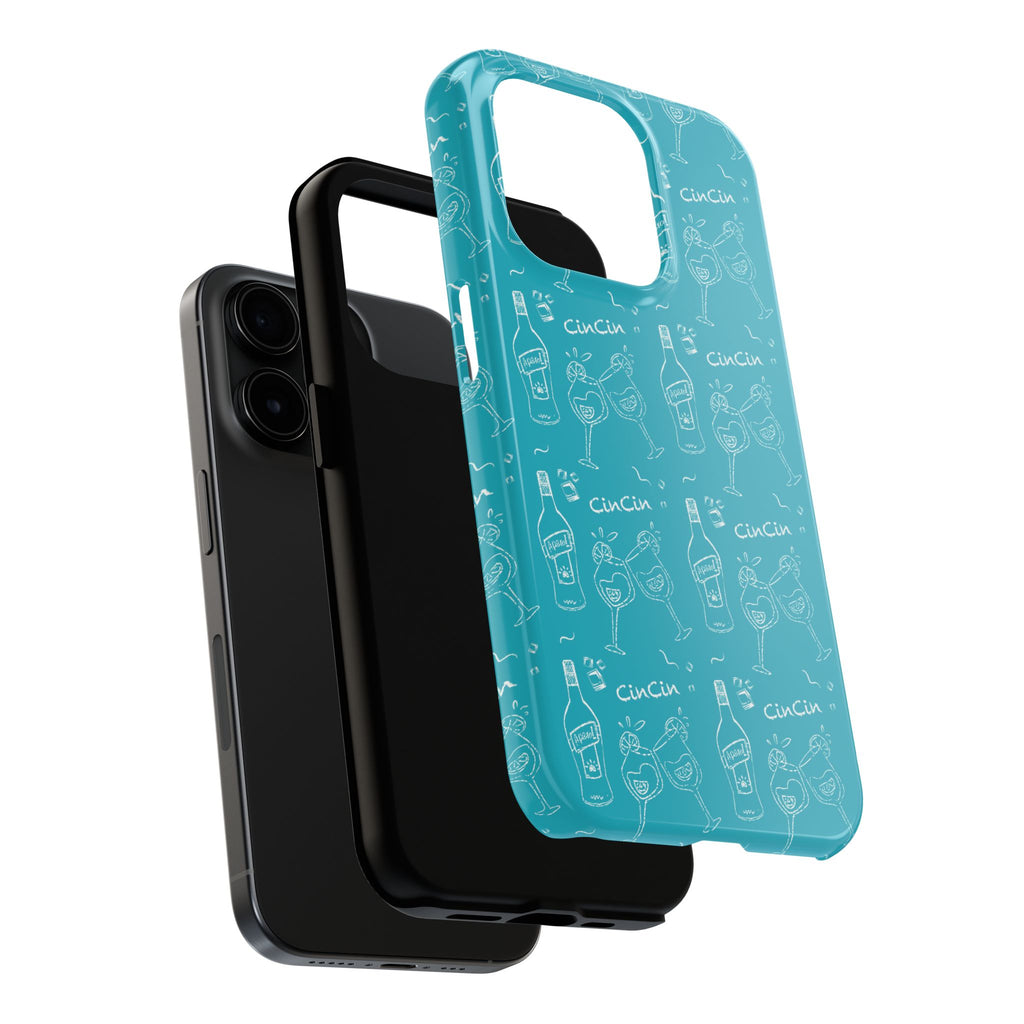 Cin Cin Spritz Tough Phone Case — Turquoise CinCin Brunch Collection Inspired Design
