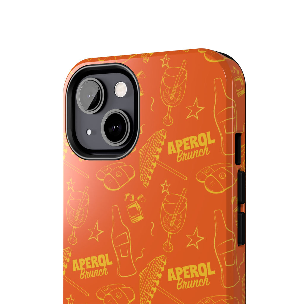Aperol Brunch Collection Tough Phone Case - Orange and Yellow Brunch Inspired Design