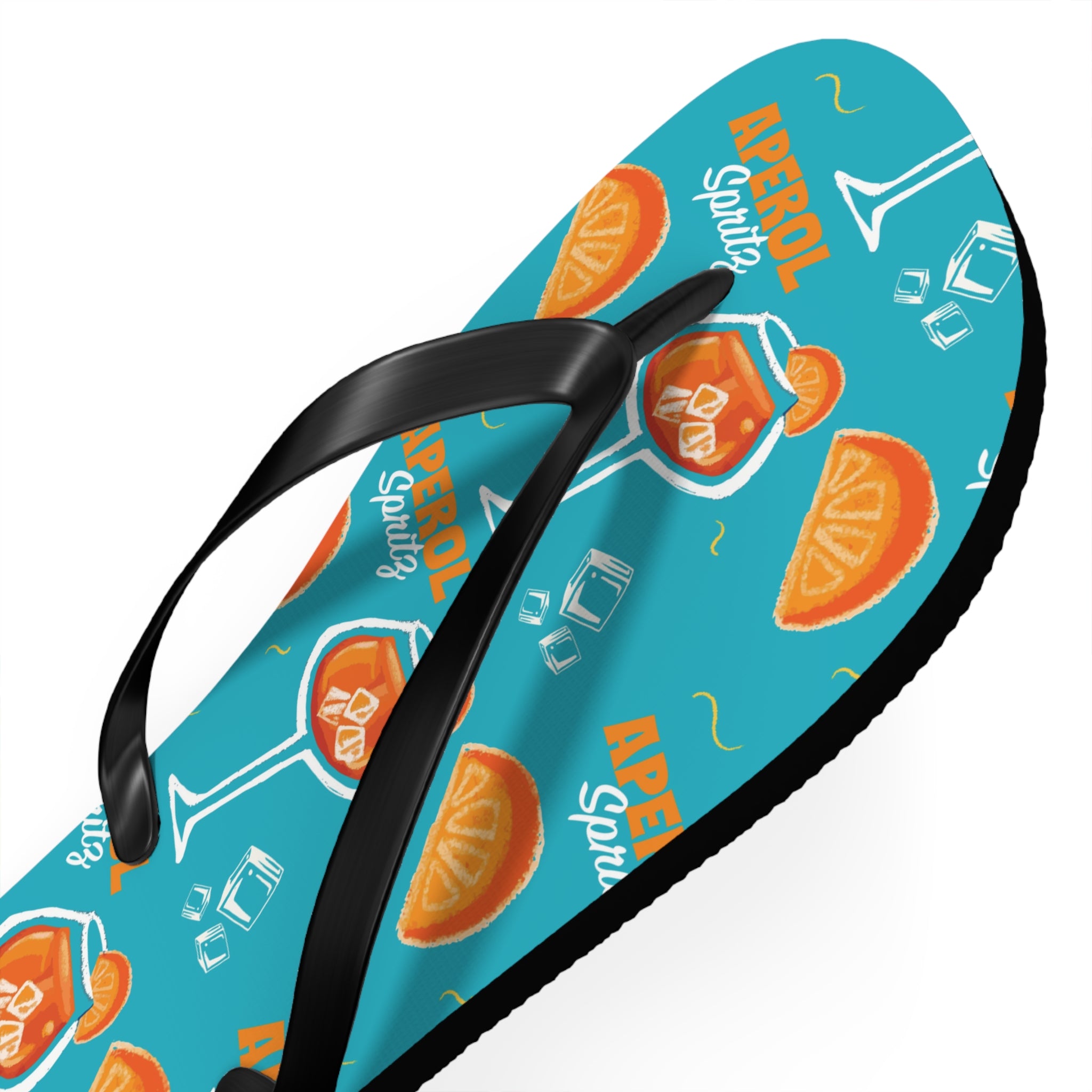Aperol Spritz Flip Flops — Turquoise Spritz Collection Inspired Design