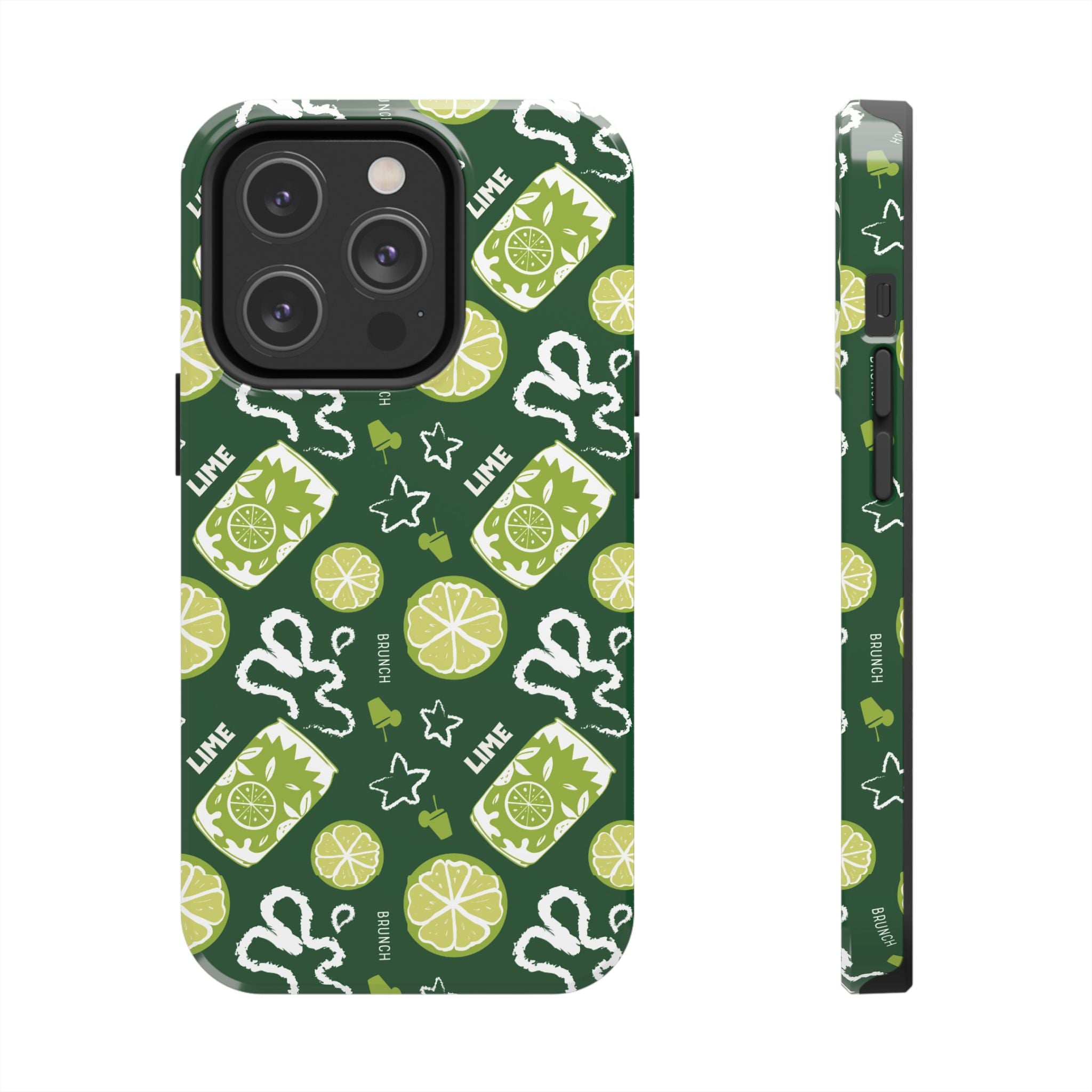 Lime Brunch Fruit Collection Tough Phone Case — Green Aperol Inspired Design