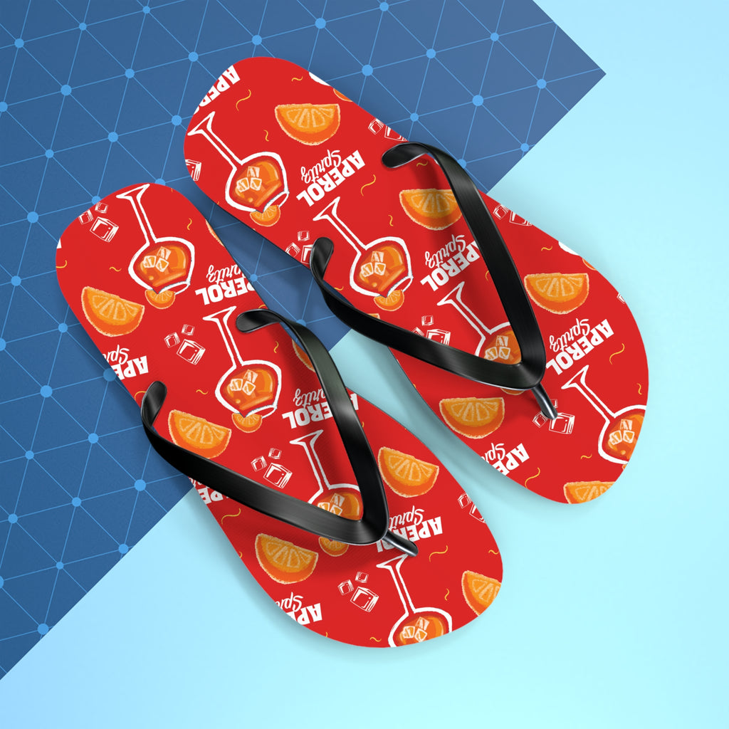 Aperol Spritz Flip Flops – Aperol Red Collection Inspired Design
