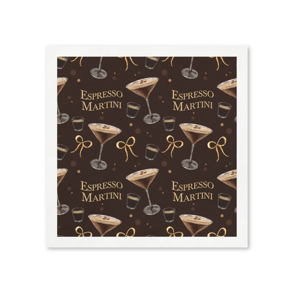 Espresso Martini 50pcs Napkins — Dark Brown Espresso Collection Inspired Design