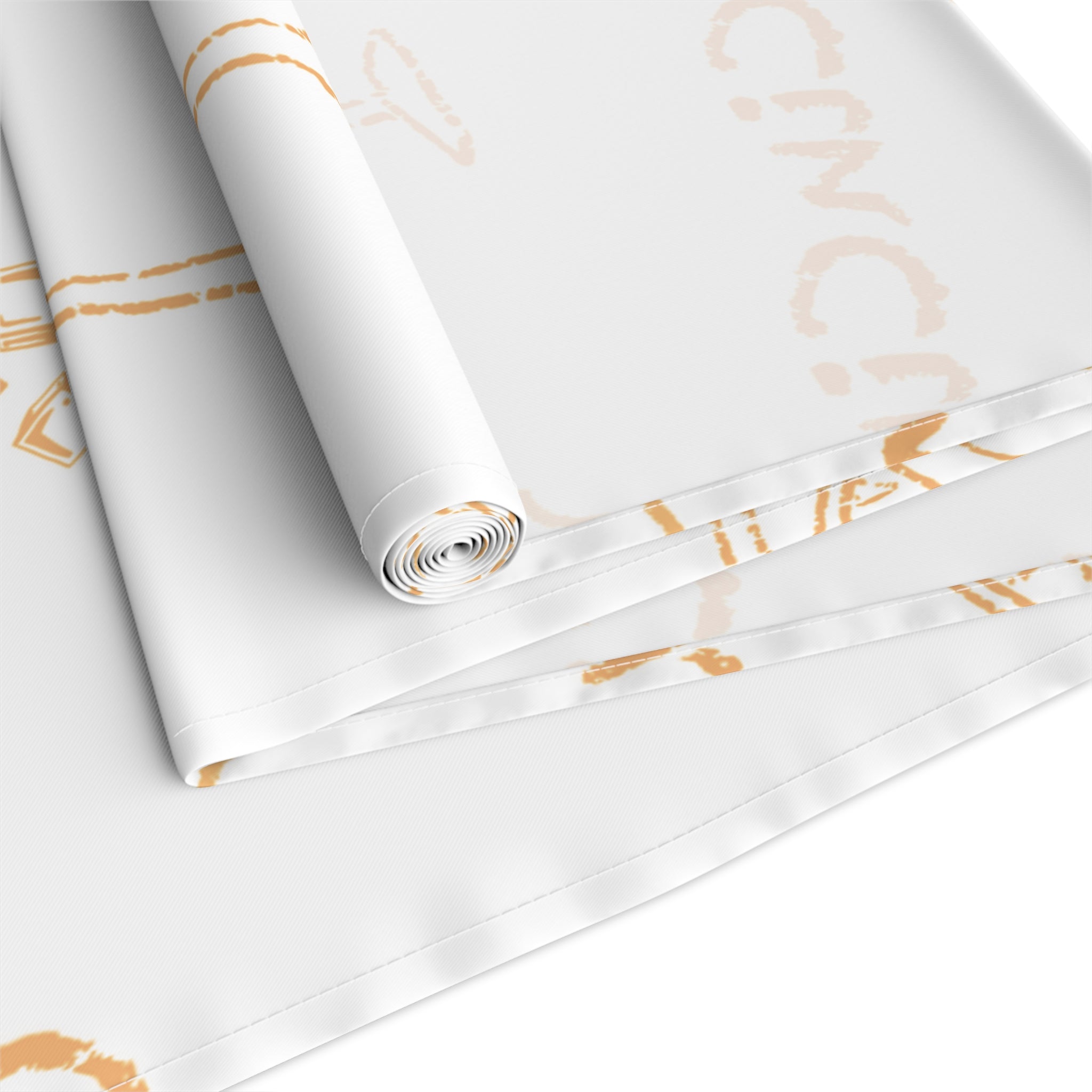 Cin Cin Spritz Table Runner — White Citrus Cocktail Pattern