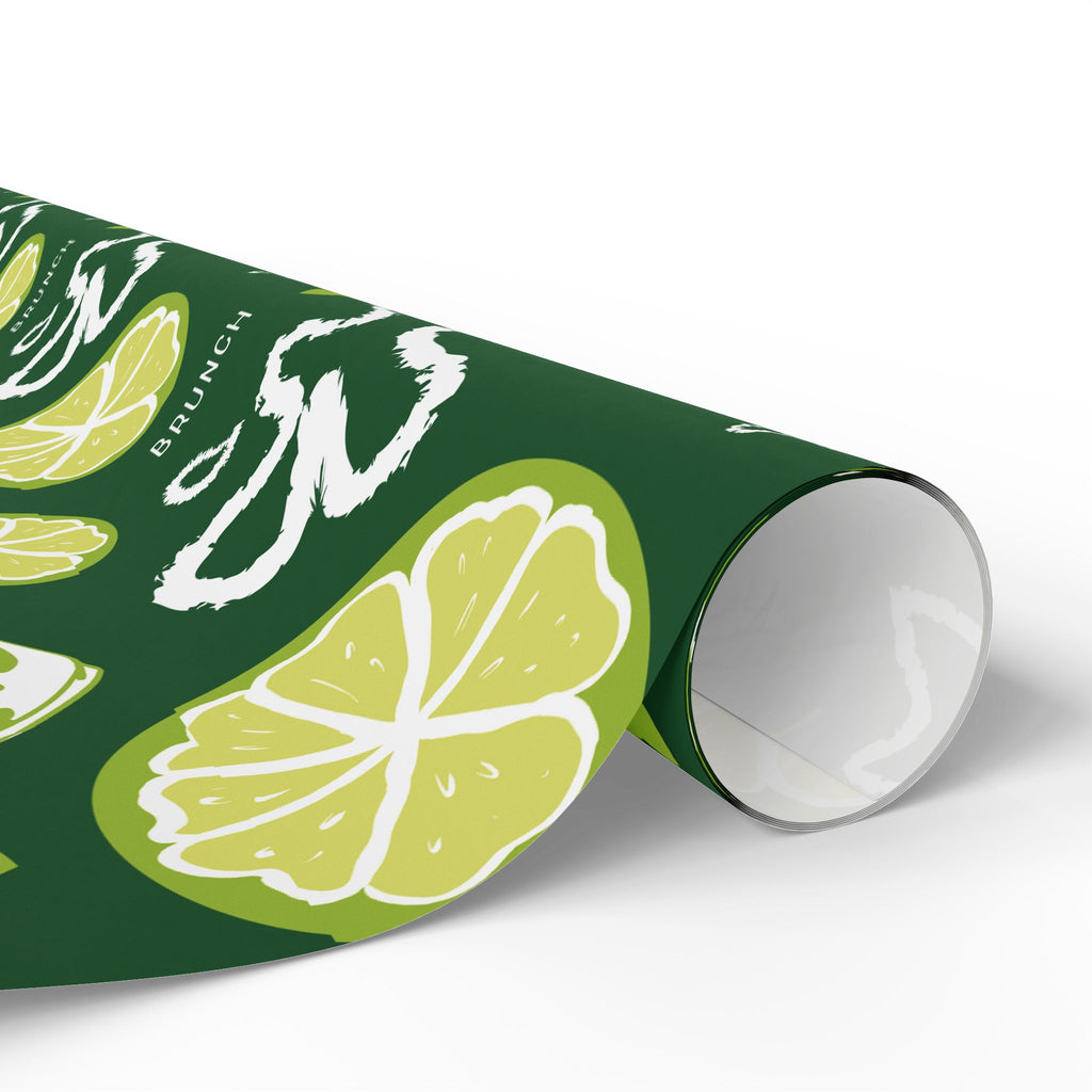 Lime Fruit Brunch Peel Wrapping Paper Roll — Lime Brunch Collection Inspired Design
