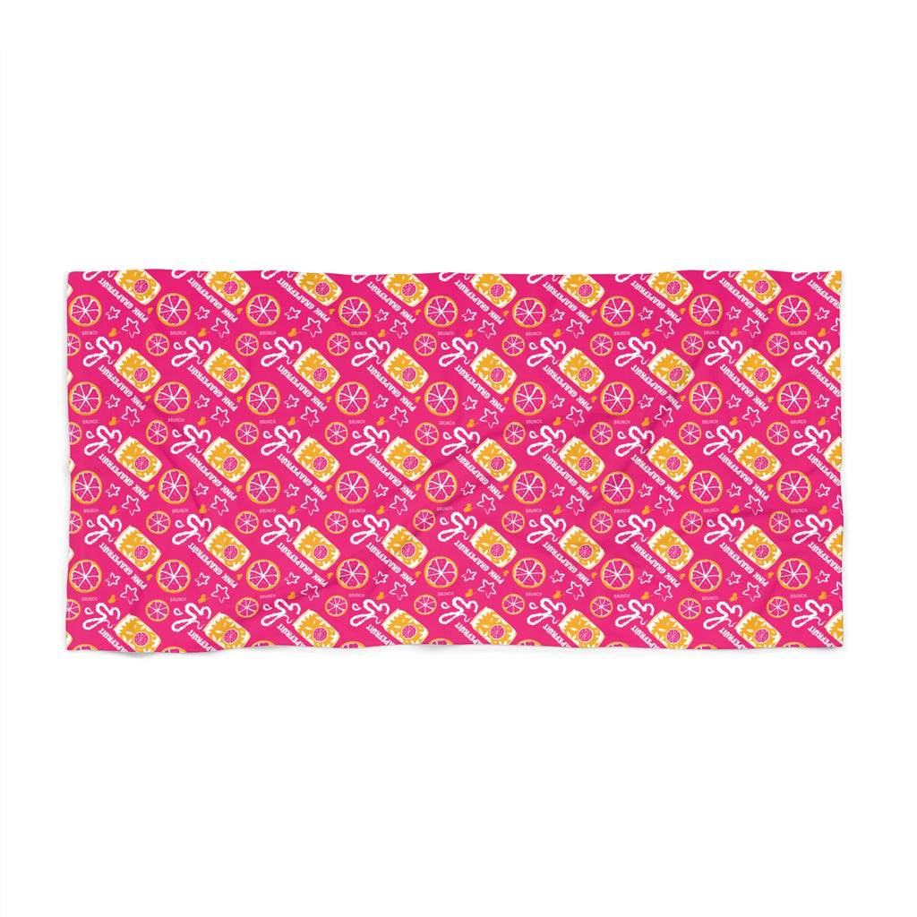 Pink Grapefruit Brunch Beach Towel – Aperol Inspired Summer Towel
