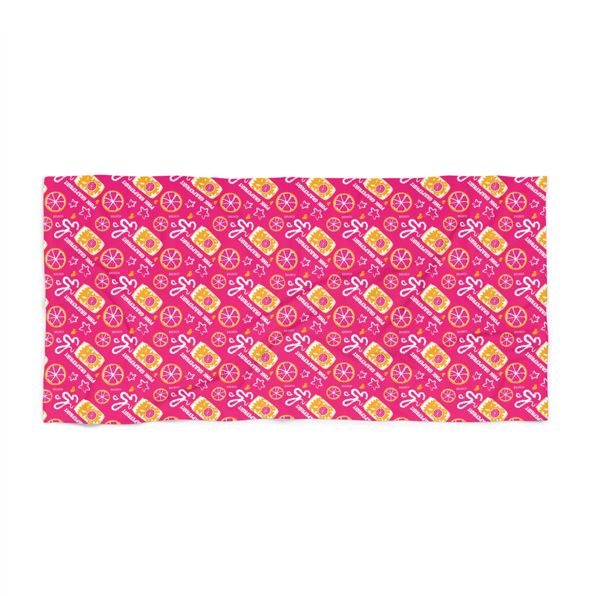 Pink Grapefruit Brunch Beach Towel – Aperol Inspired Summer Towel