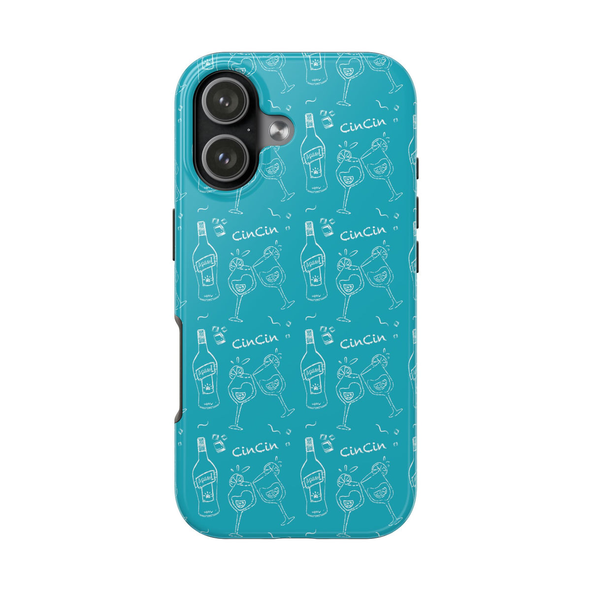 Cin Cin Spritz Tough Phone Case — Turquoise CinCin Brunch Collection Inspired Design