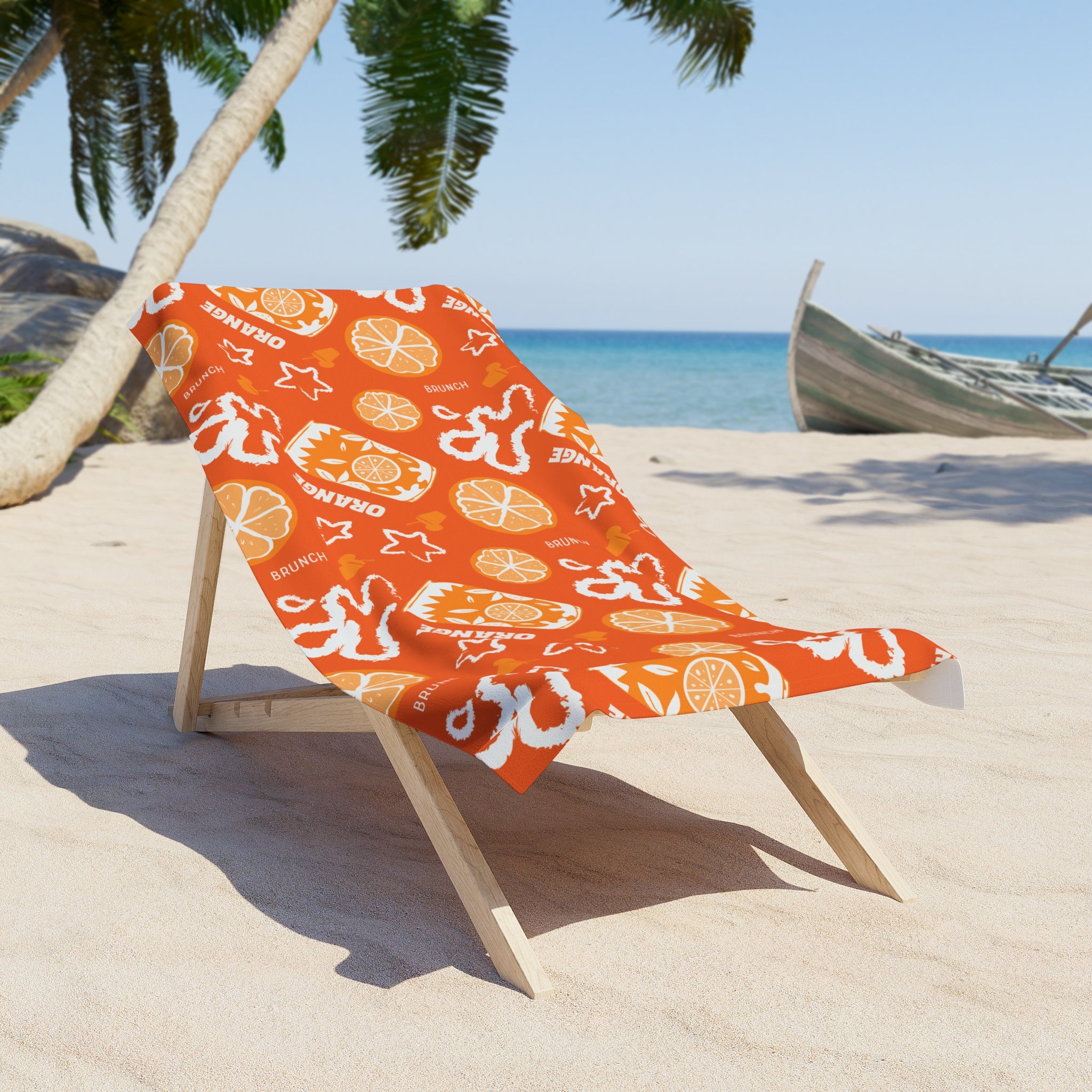 Orange Splash Beach Towel – Citrus Summer Vibes