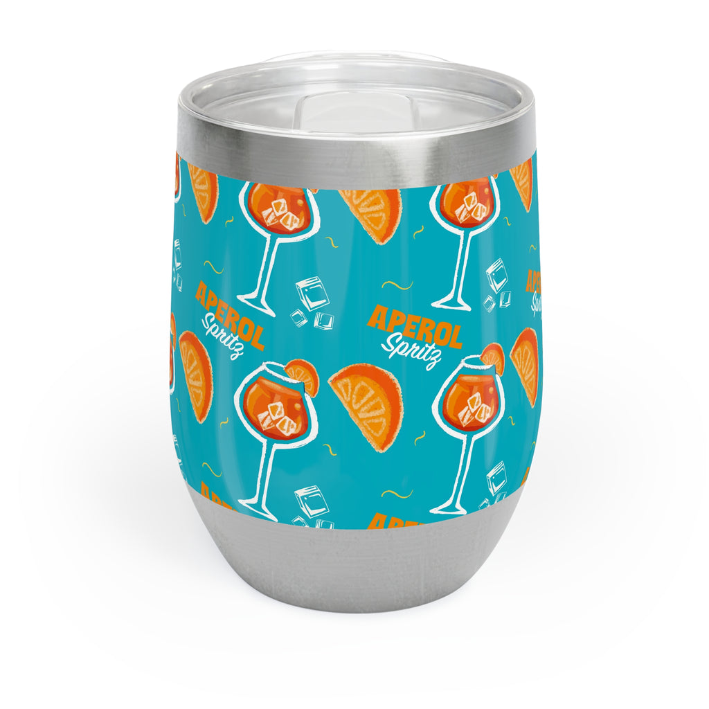 Aperol Spritz Wine Tumbler — Turquoise Aperol Inspired Design