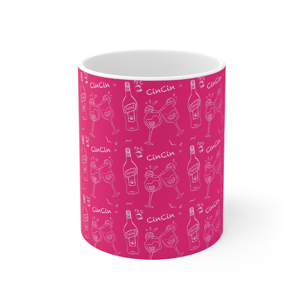 Cin Cin 11oz Coffee Mug — Pink Cin Cin Collection Inspired Design