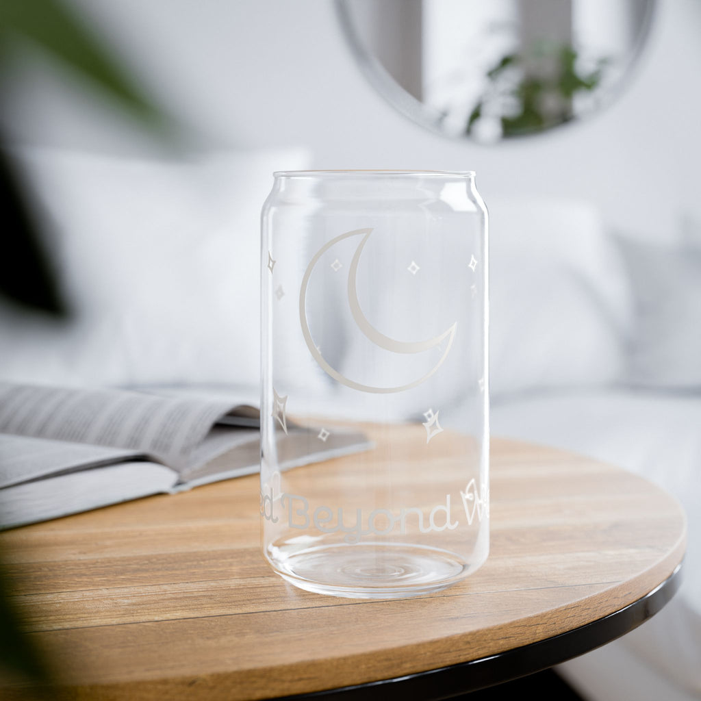 Moon & Stars 16oz Sipper Glass – Celestial Gift for Her | Loved Beyond Words