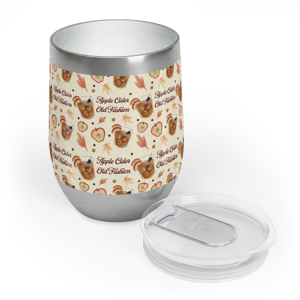 Apple Cider Old Fashioned Wine Tumbler  — Beige Apple Cider Collection Inspired Design