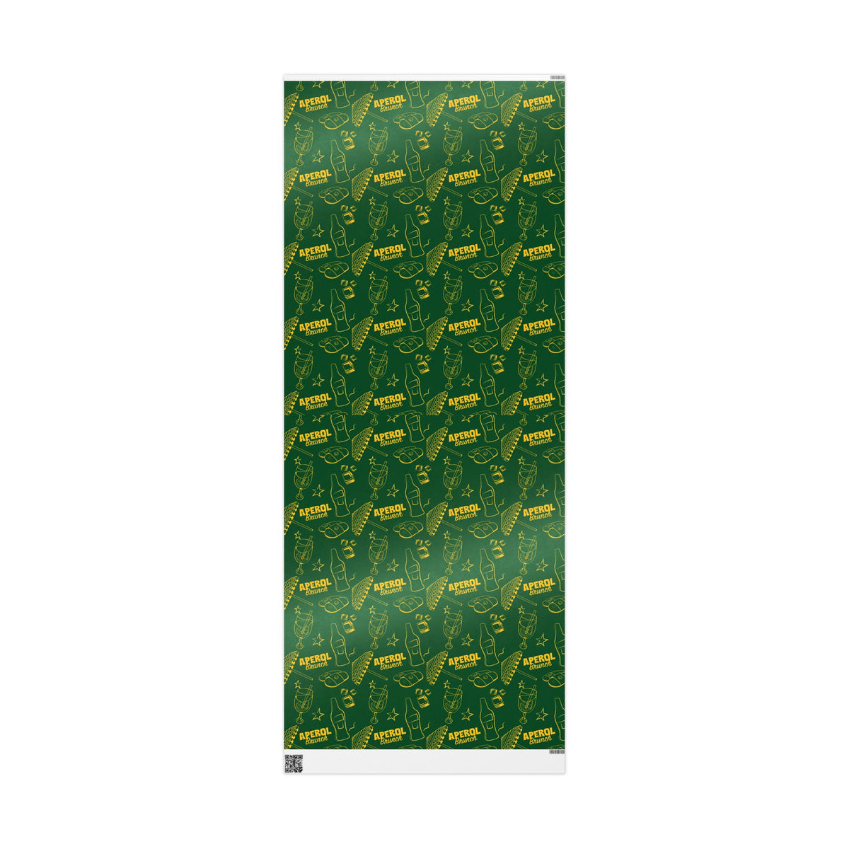 Aperol Brunch Peel Wrapping Paper Roll — Green Brunch Collection Inspired Design