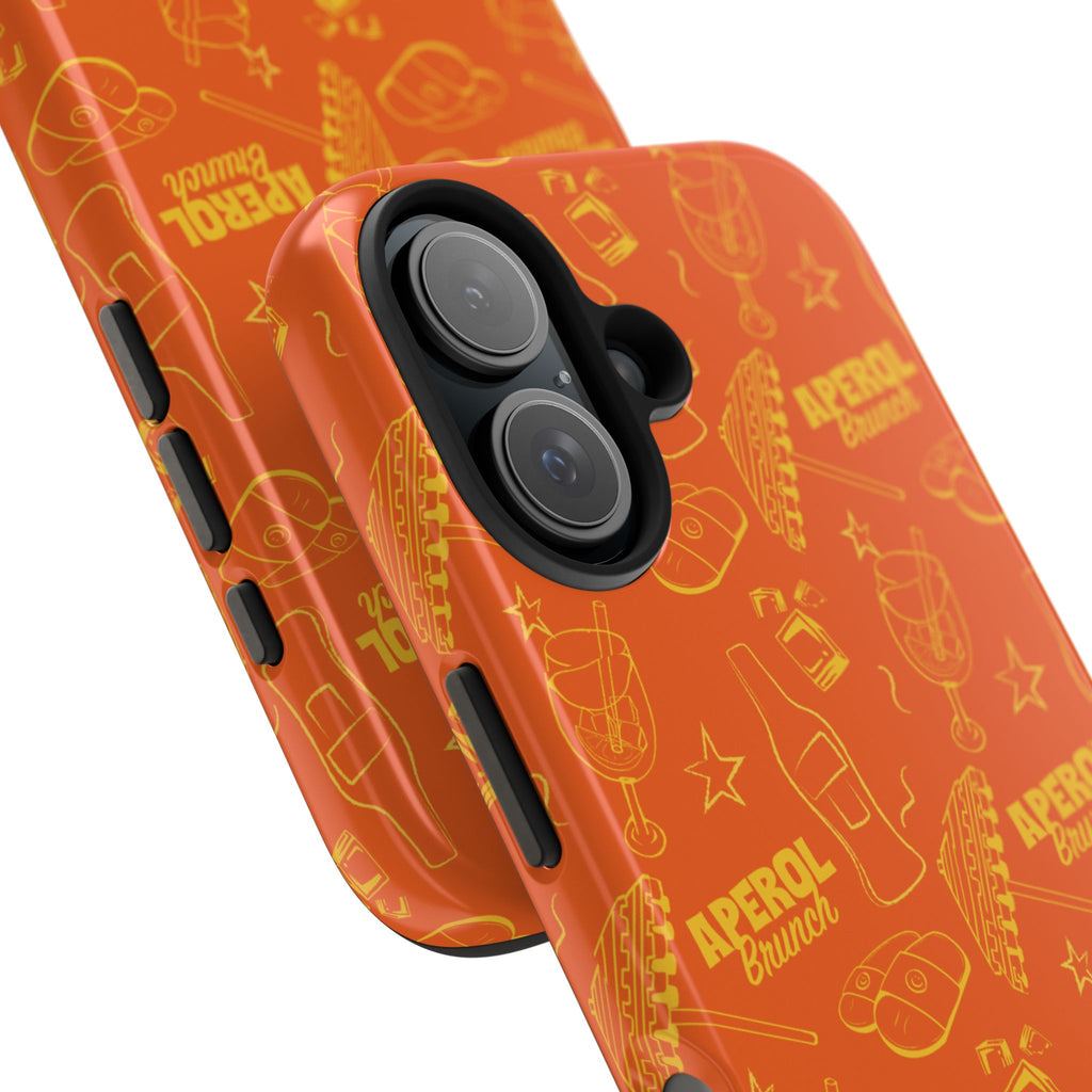 Aperol Brunch Collection Tough Phone Case - Orange and Yellow Brunch Inspired Design