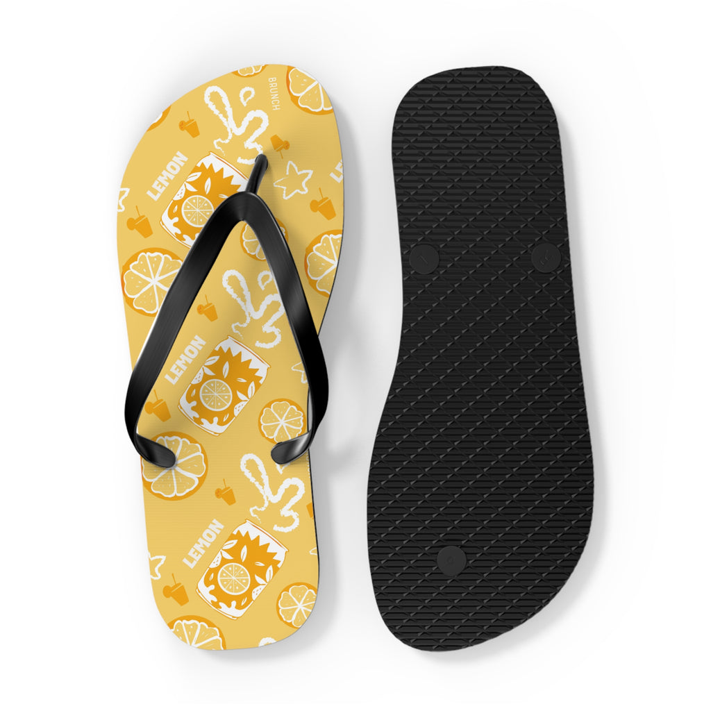 Lemon Fruit Flip Flops – Lemon Brunch Inspired Design