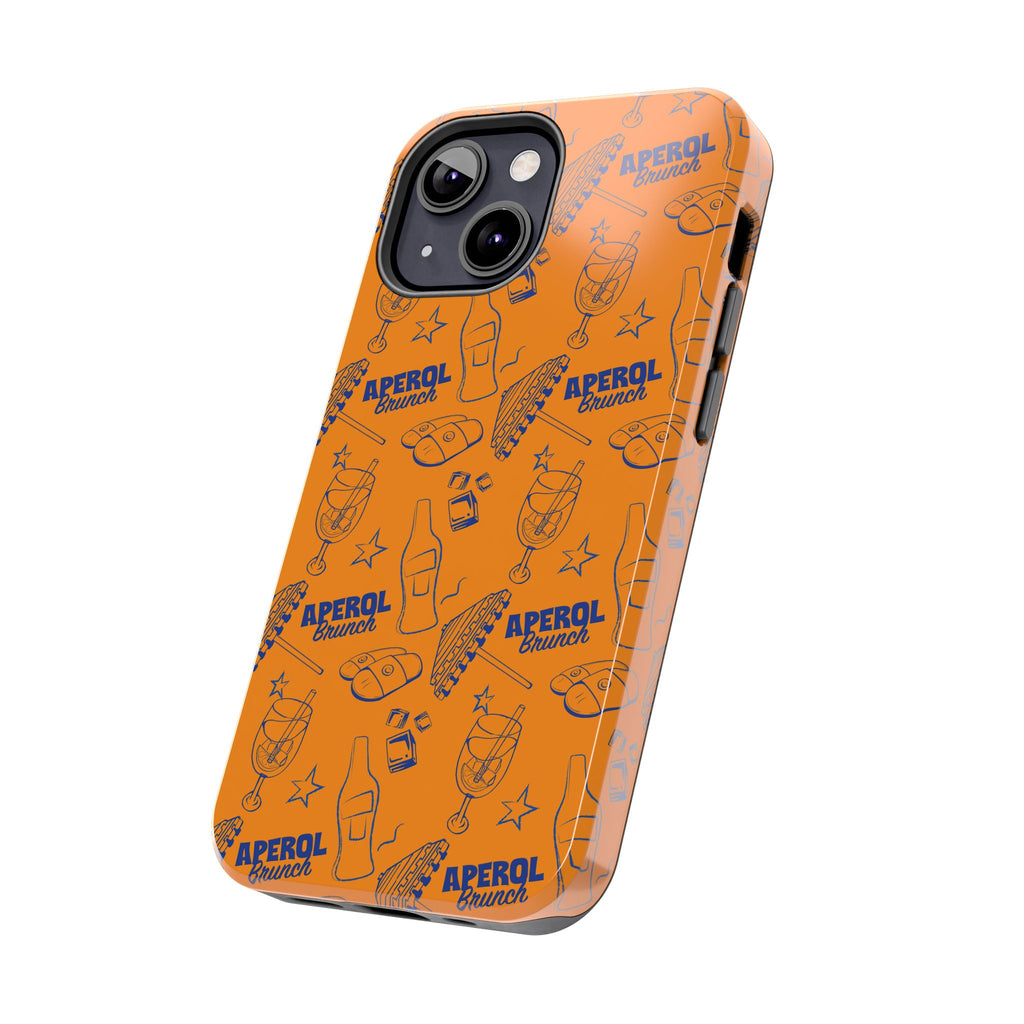 Aperol Brunch Collection Tough Phone Case — Orange and Blue Aperol Inspired Design