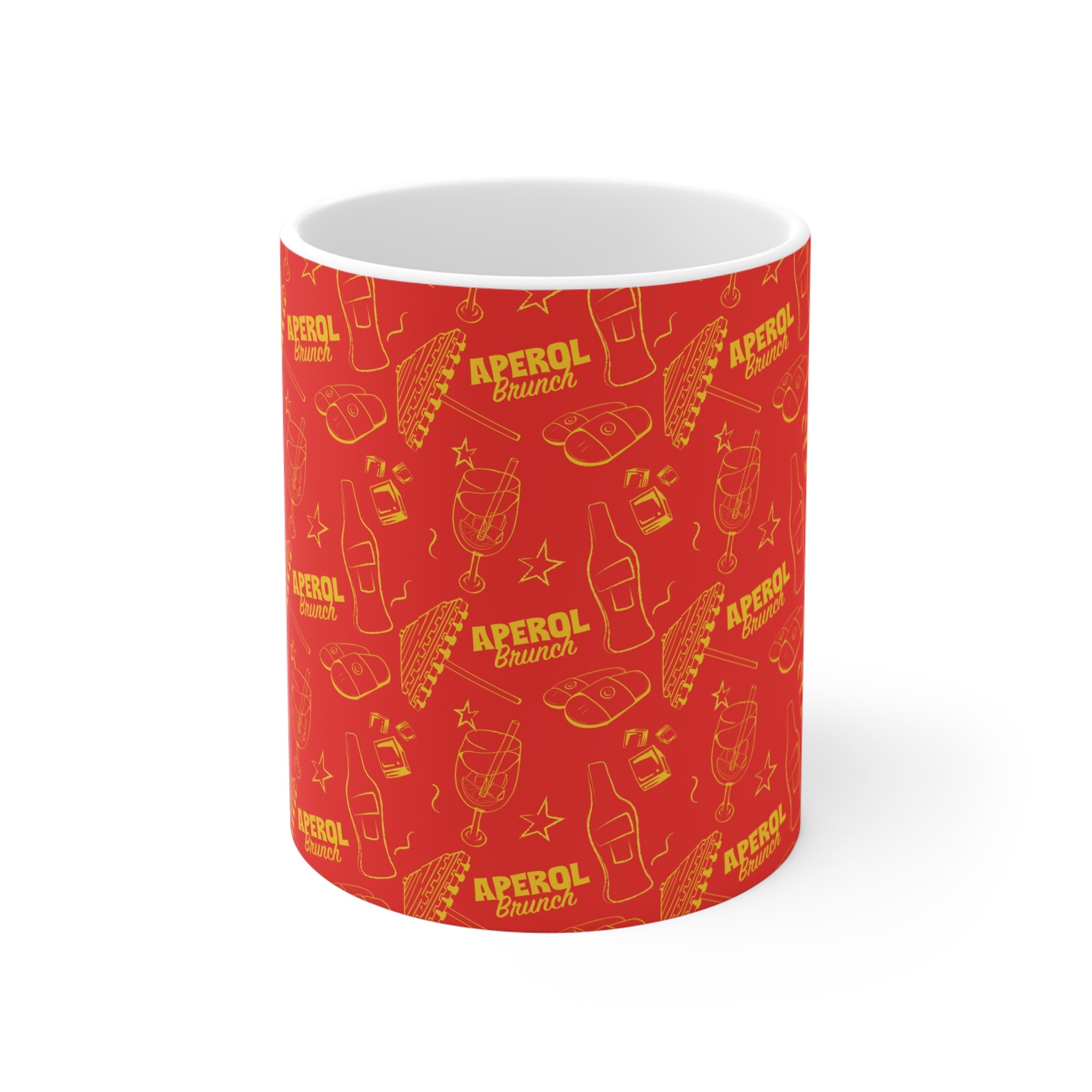 Aperol Brunch 11oz Coffee Mug — Red Brunch Collection Inspired Design