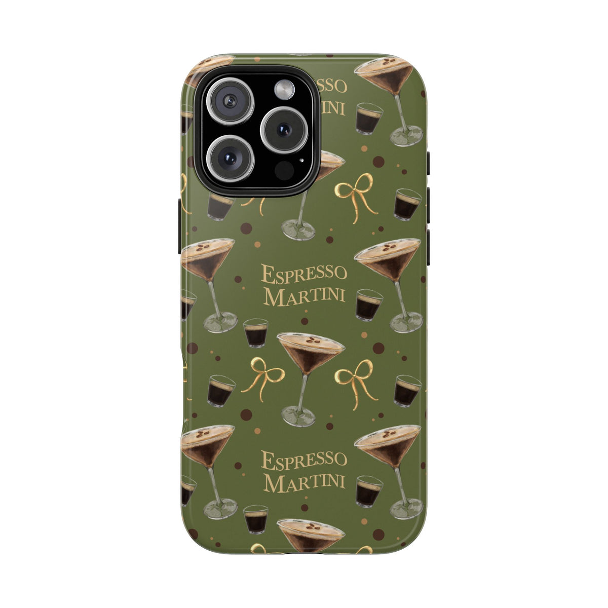 Espresso Martini Tough Phone Case — Olive Green Espresso Collection Inspired Design