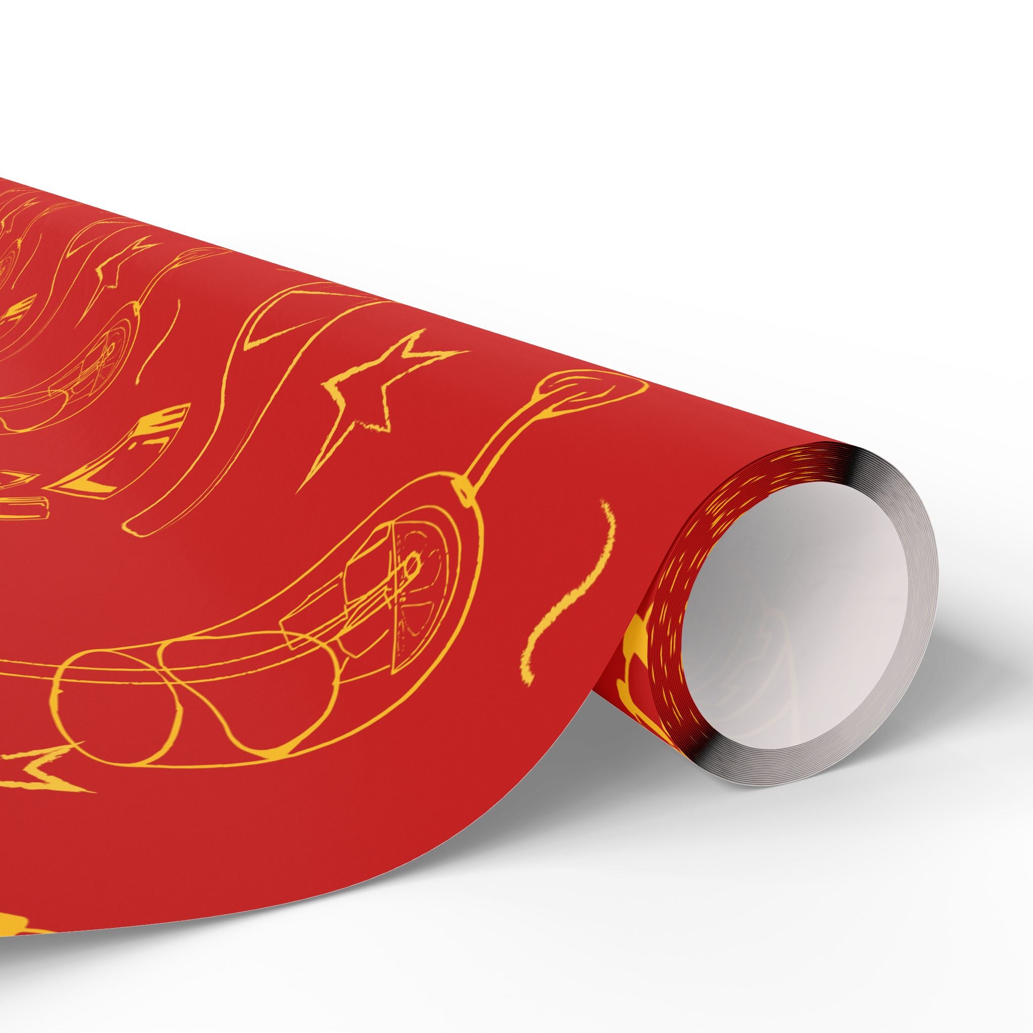 Aperol Brunch Peel Wrapping Paper Roll — Red Brunch Collection Inspired Design